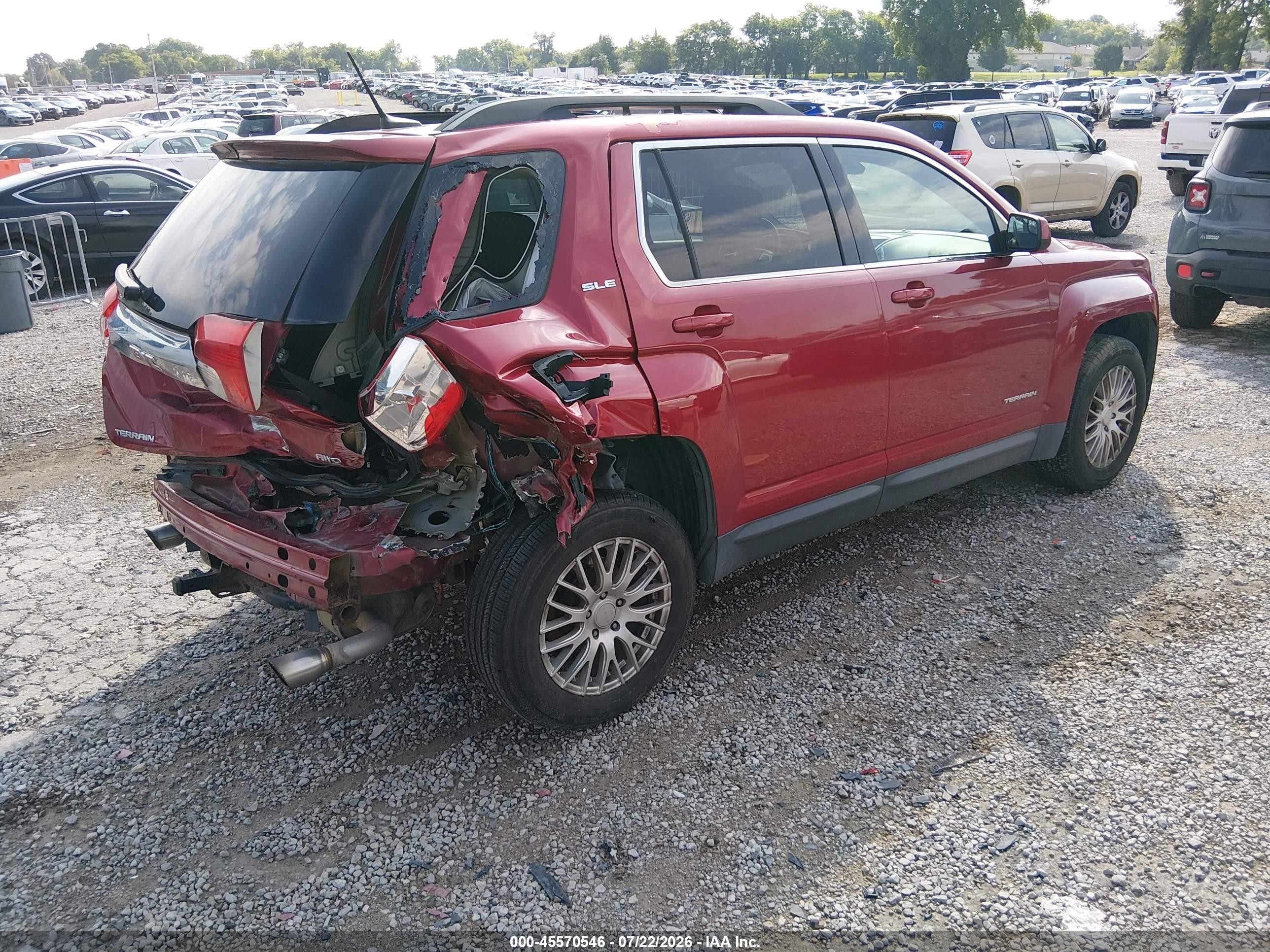 2013 Gmc Terrain Sle-2 Burgundy vin: 2GKFLTE36D6207886