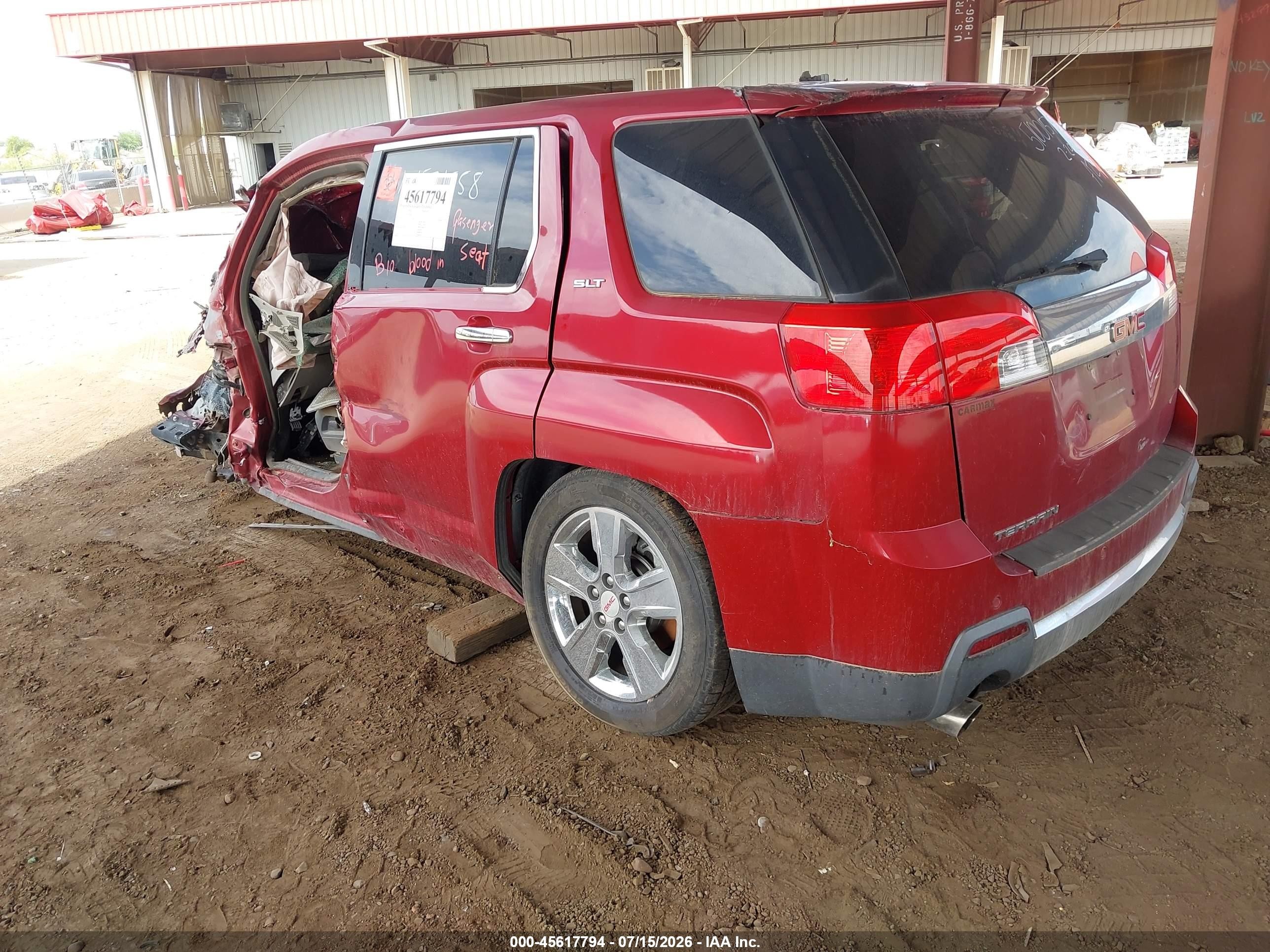 2015 Gmc Terrain Slt-2 Red vin: 2GKFLTE36F6298483