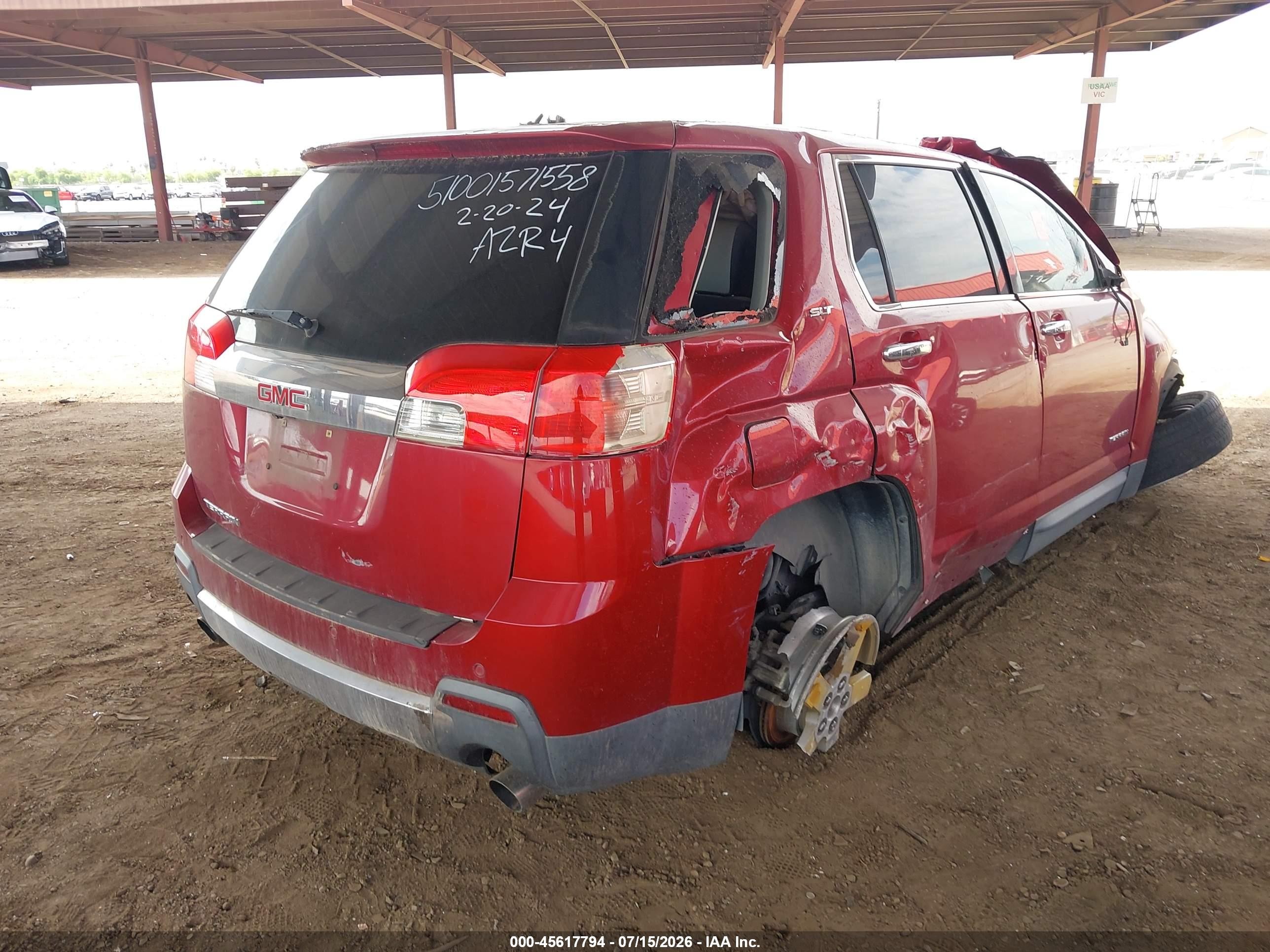 2015 Gmc Terrain Slt-2 Red vin: 2GKFLTE36F6298483