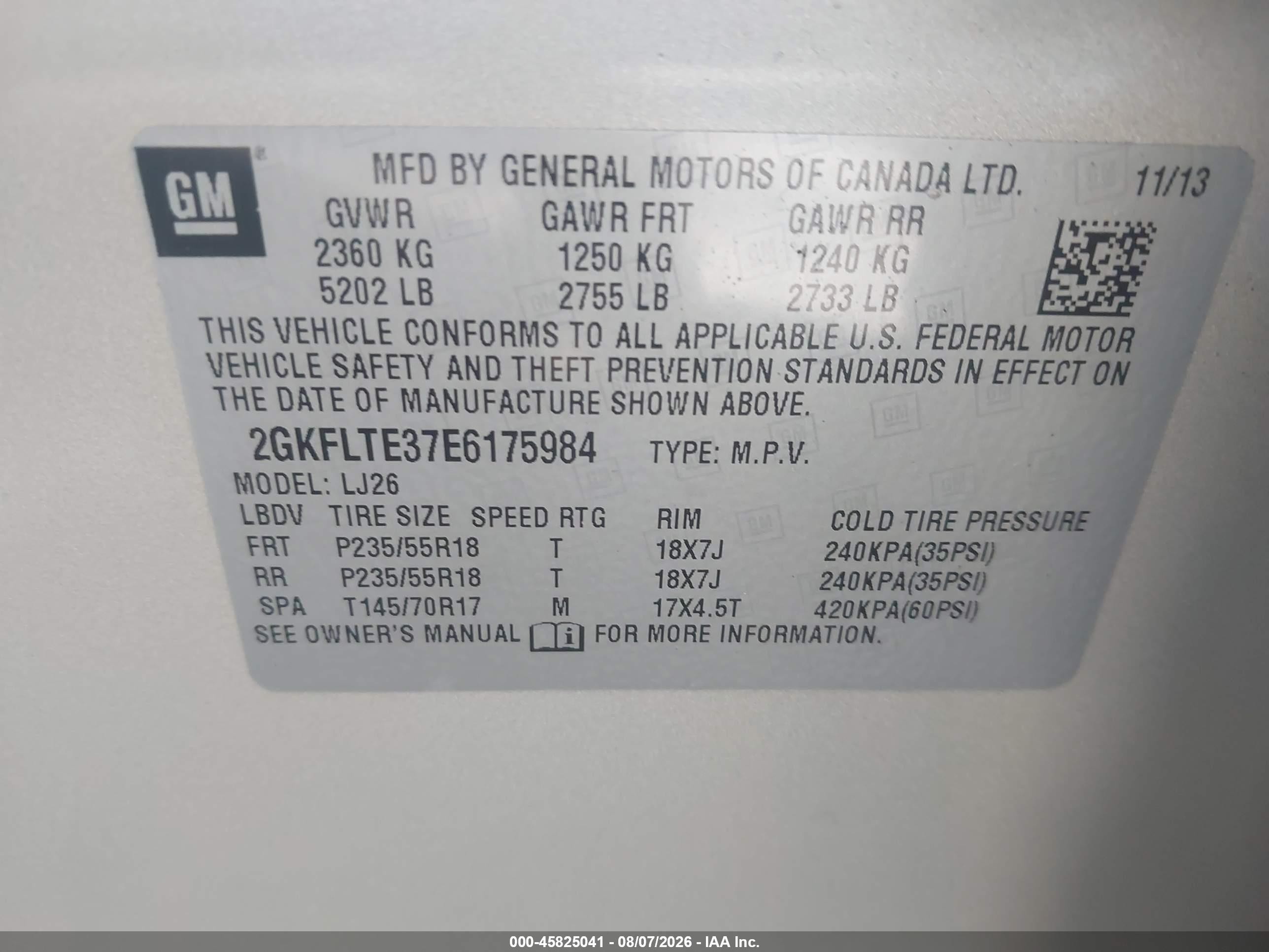 2014 Gmc Terrain Slt-2 Желто-коричневый vin: 2GKFLTE37E6175984