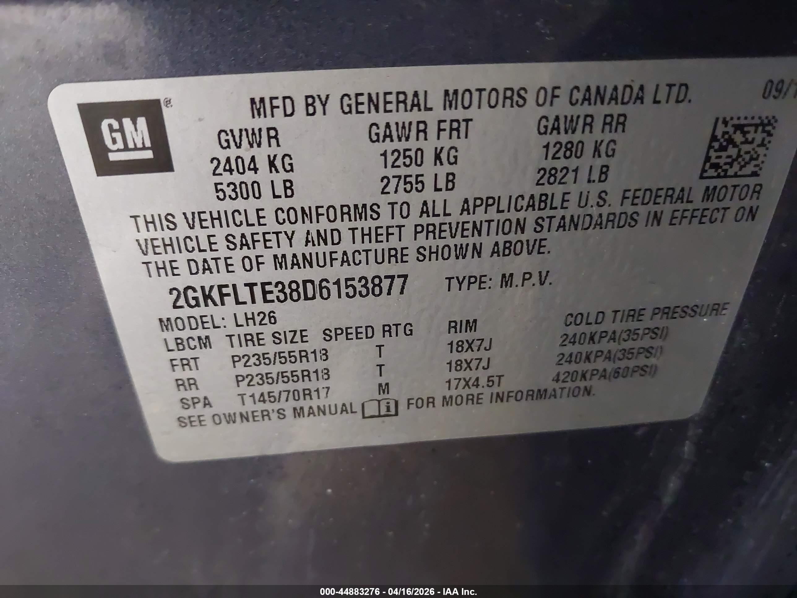 2013 Gmc Terrain Sle-2 Gray vin: 2GKFLTE38D6153877