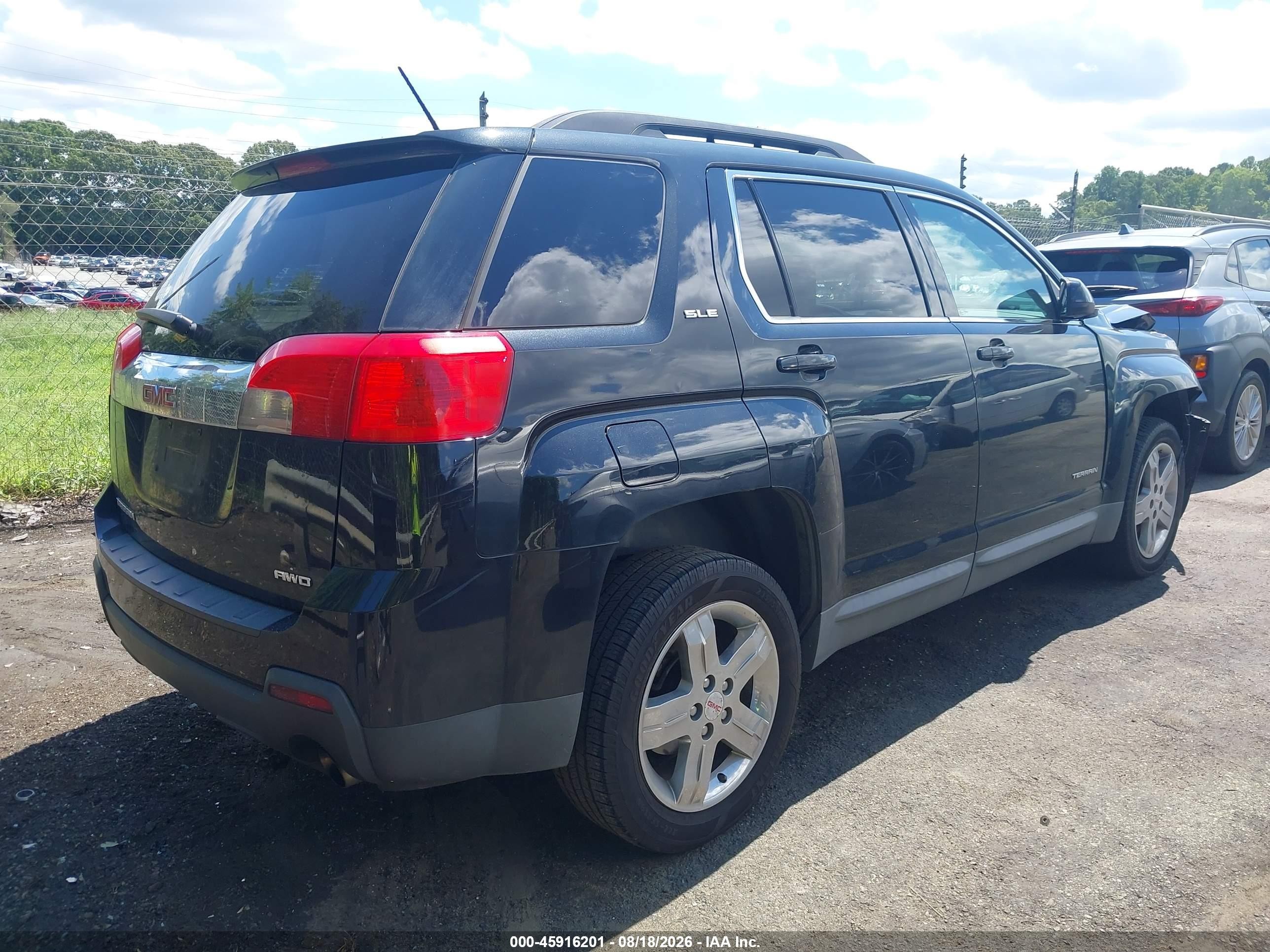 2013 Gmc Terrain Sle-2 Black vin: 2GKFLTE38D6185261