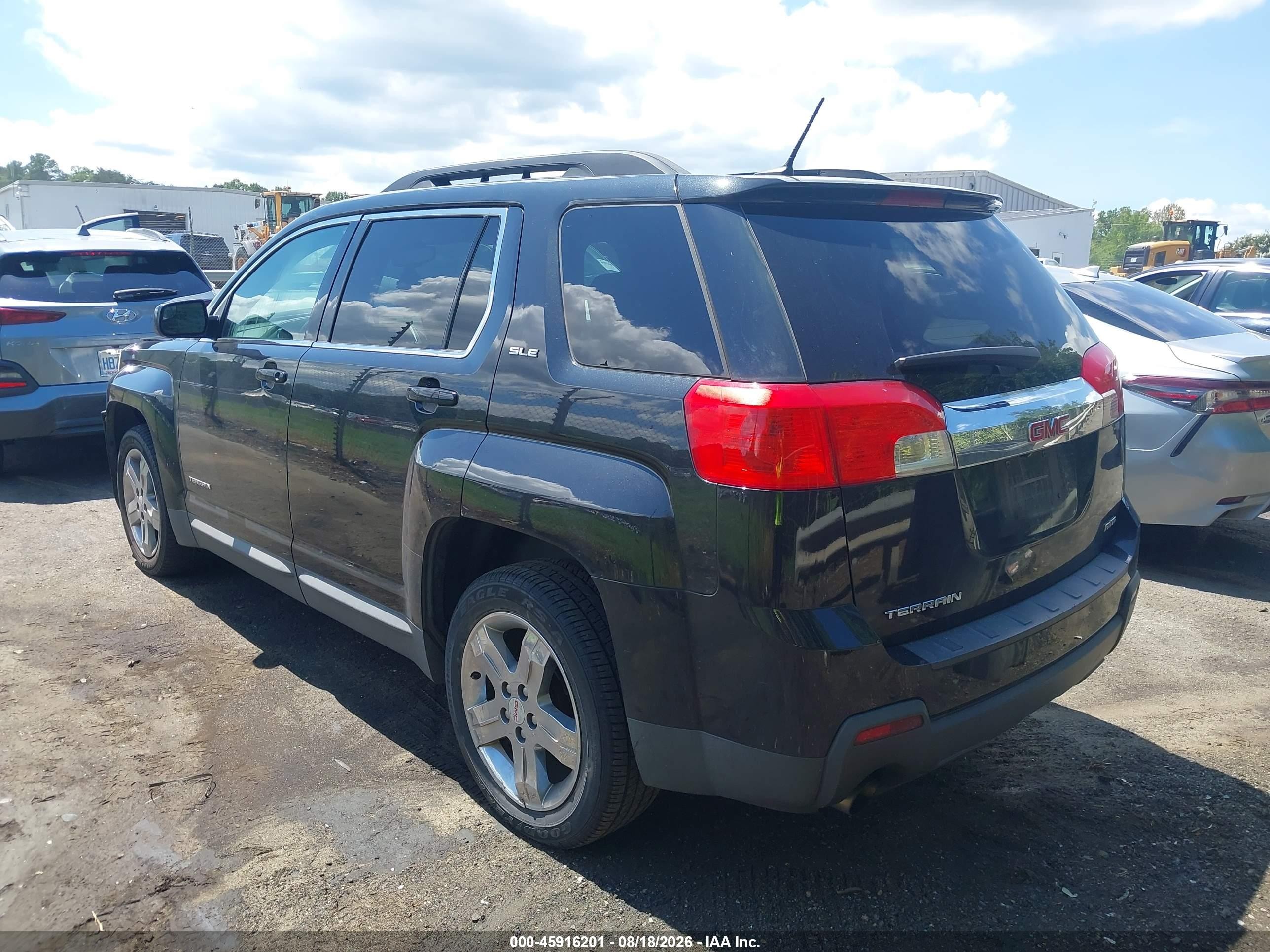 2013 Gmc Terrain Sle-2 Black vin: 2GKFLTE38D6185261