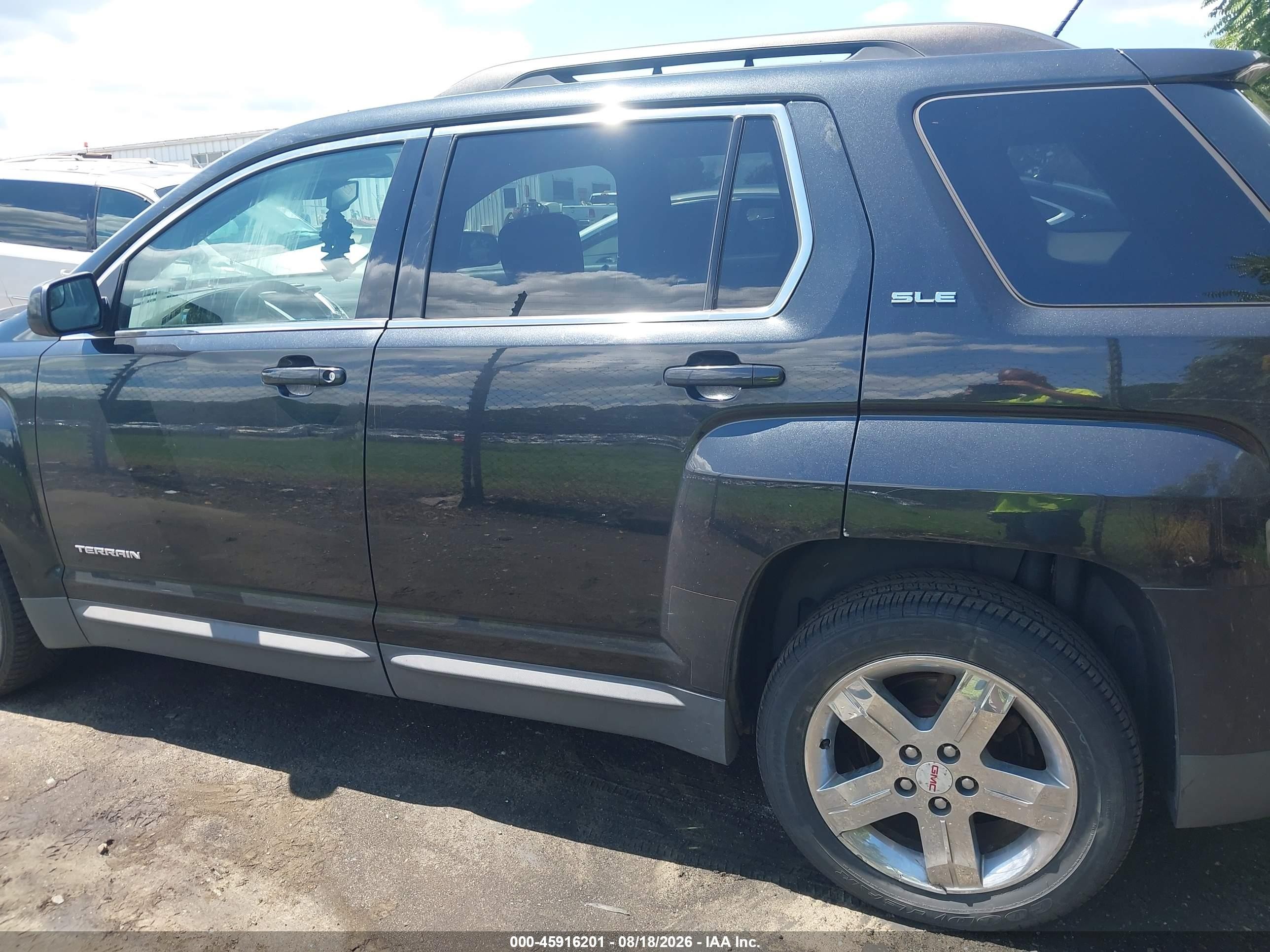 2013 Gmc Terrain Sle-2 Black vin: 2GKFLTE38D6185261