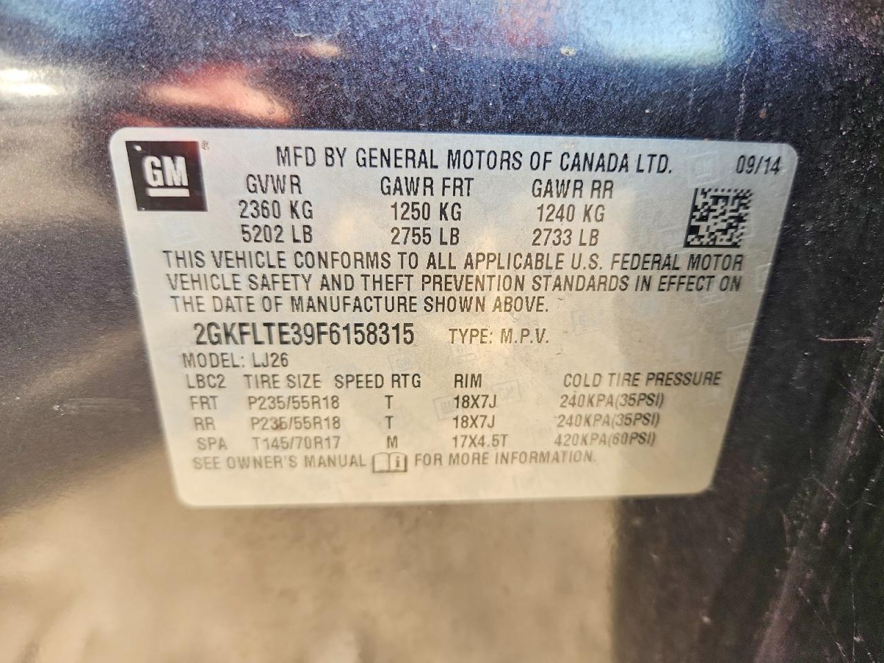 2015 Gmc Terrain Slt Серый vin: 2GKFLTE39F6158315