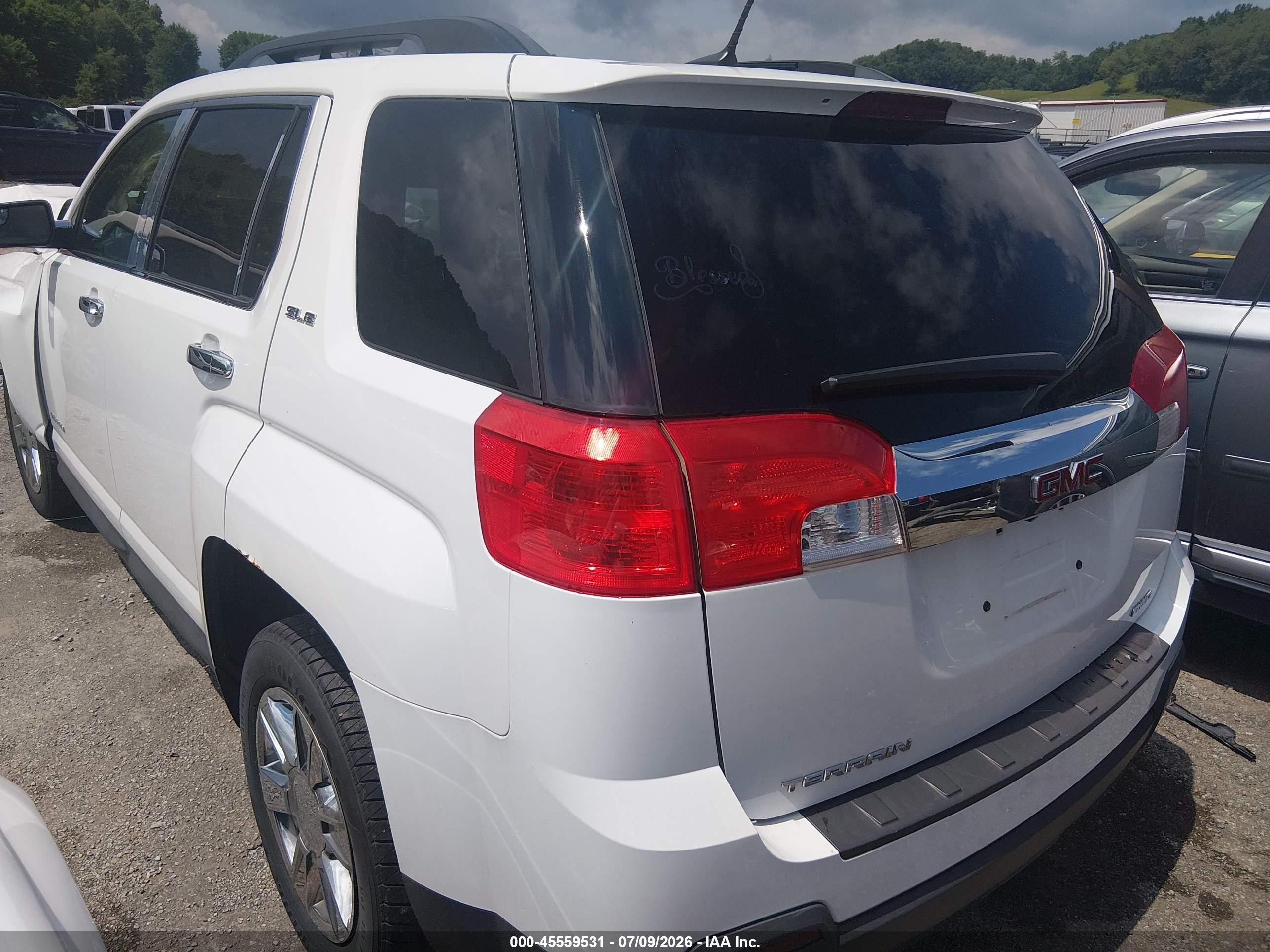 2013 Gmc Terrain Sle-2 White vin: 2GKFLTE3XD6226280
