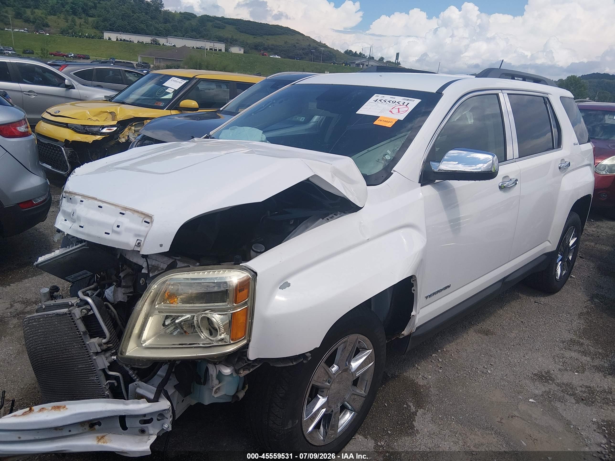 2013 Gmc Terrain Sle-2 White vin: 2GKFLTE3XD6226280