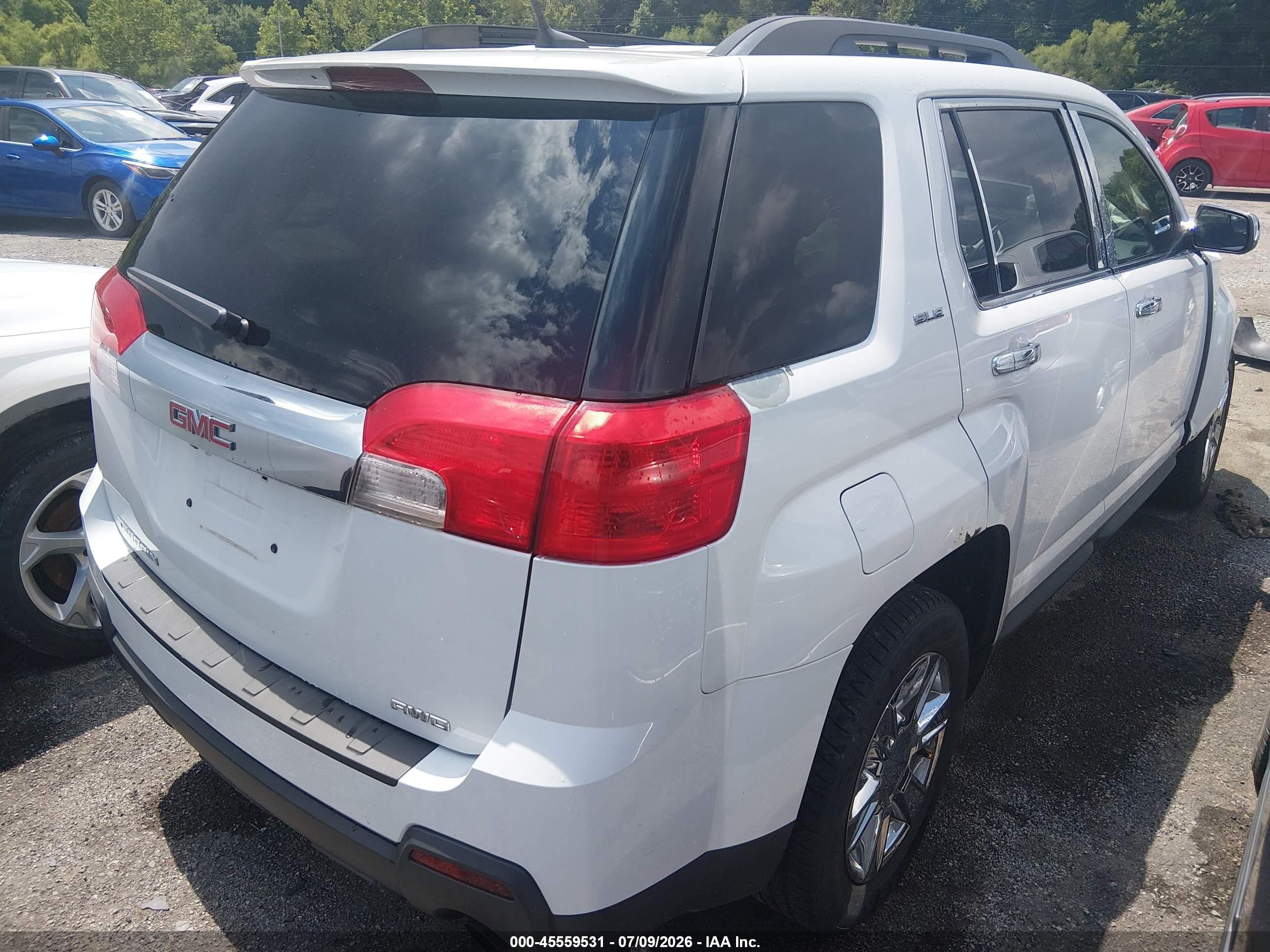 2013 Gmc Terrain Sle-2 White vin: 2GKFLTE3XD6226280