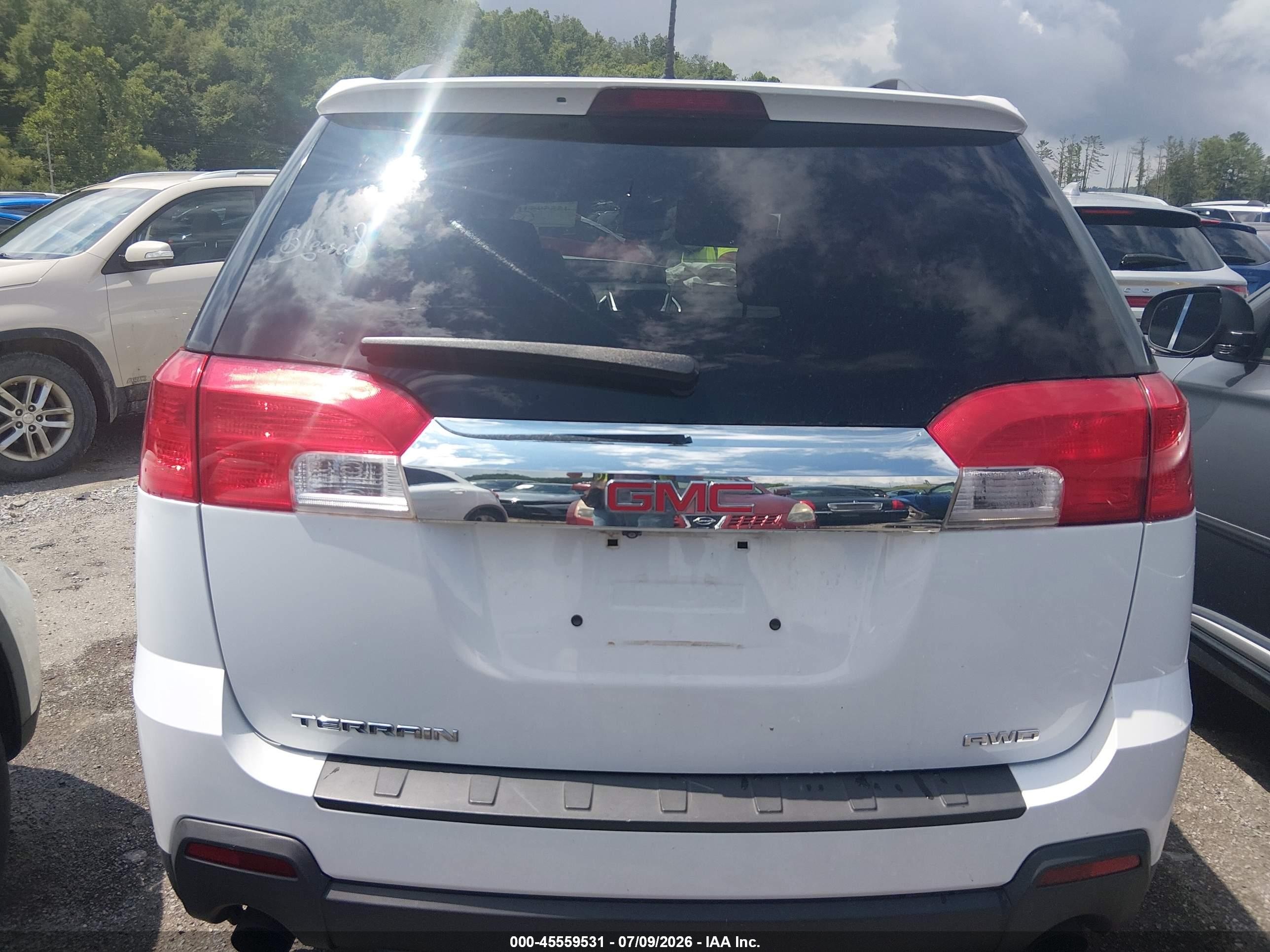 2013 Gmc Terrain Sle-2 White vin: 2GKFLTE3XD6226280