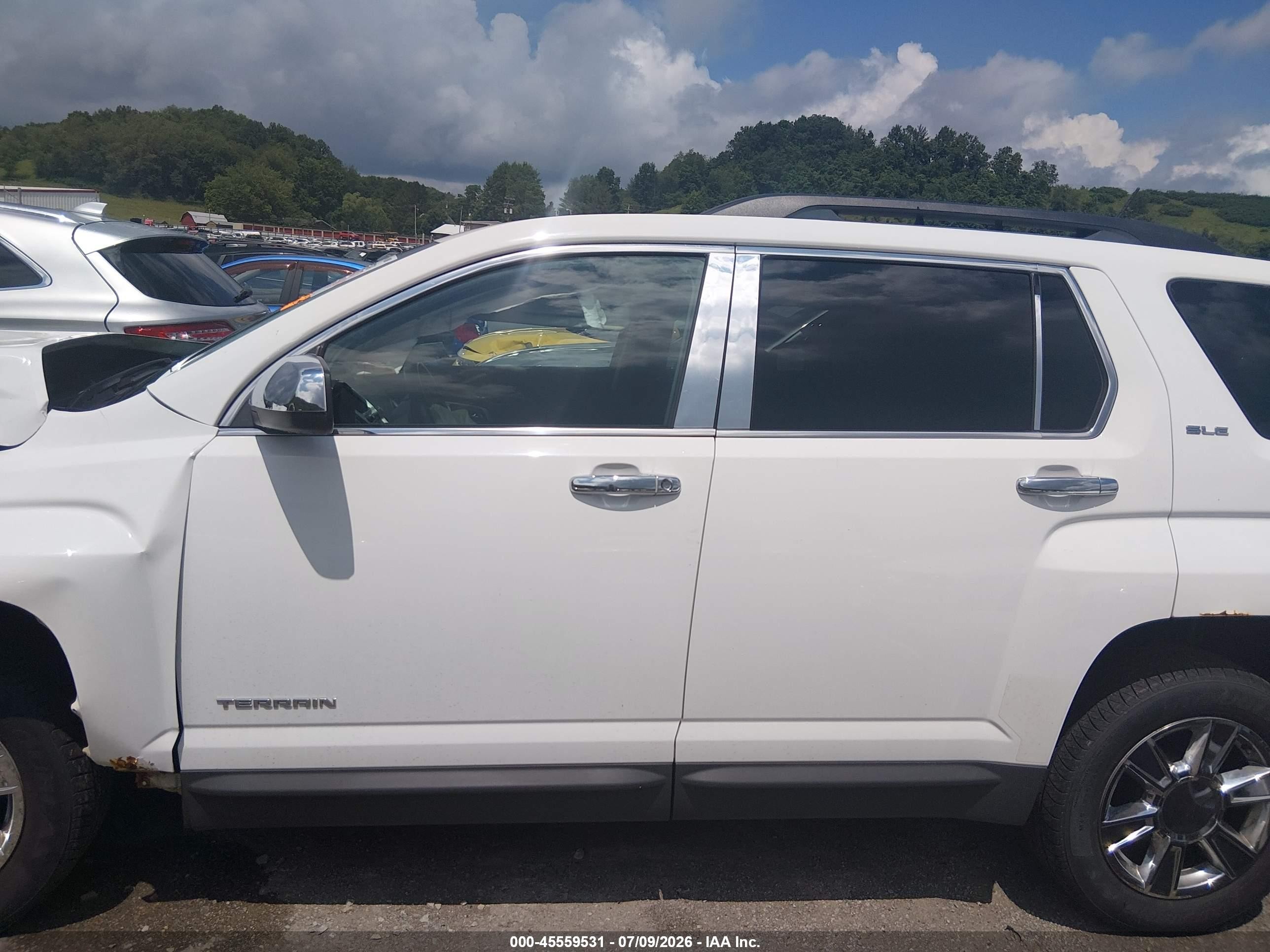 2013 Gmc Terrain Sle-2 White vin: 2GKFLTE3XD6226280
