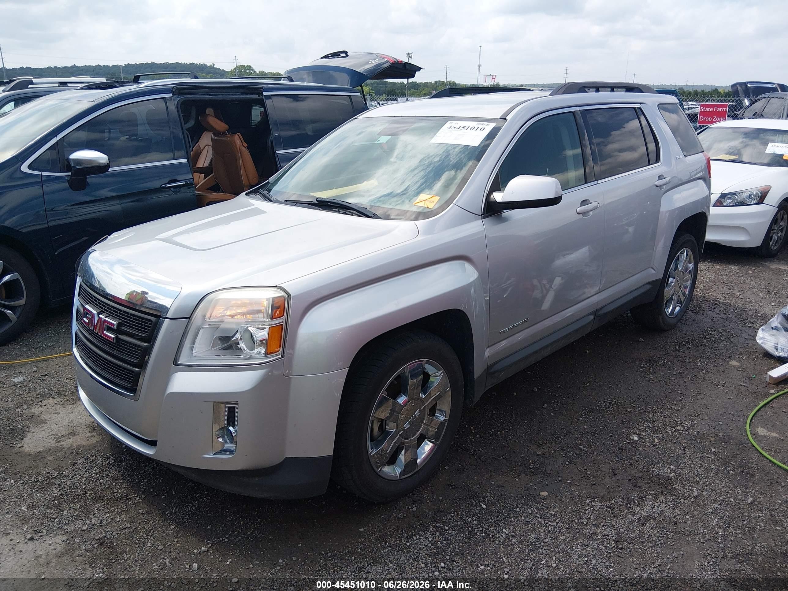 2012 Gmc Terrain Sle-2 Silver vin: 2GKFLTE52C6227021