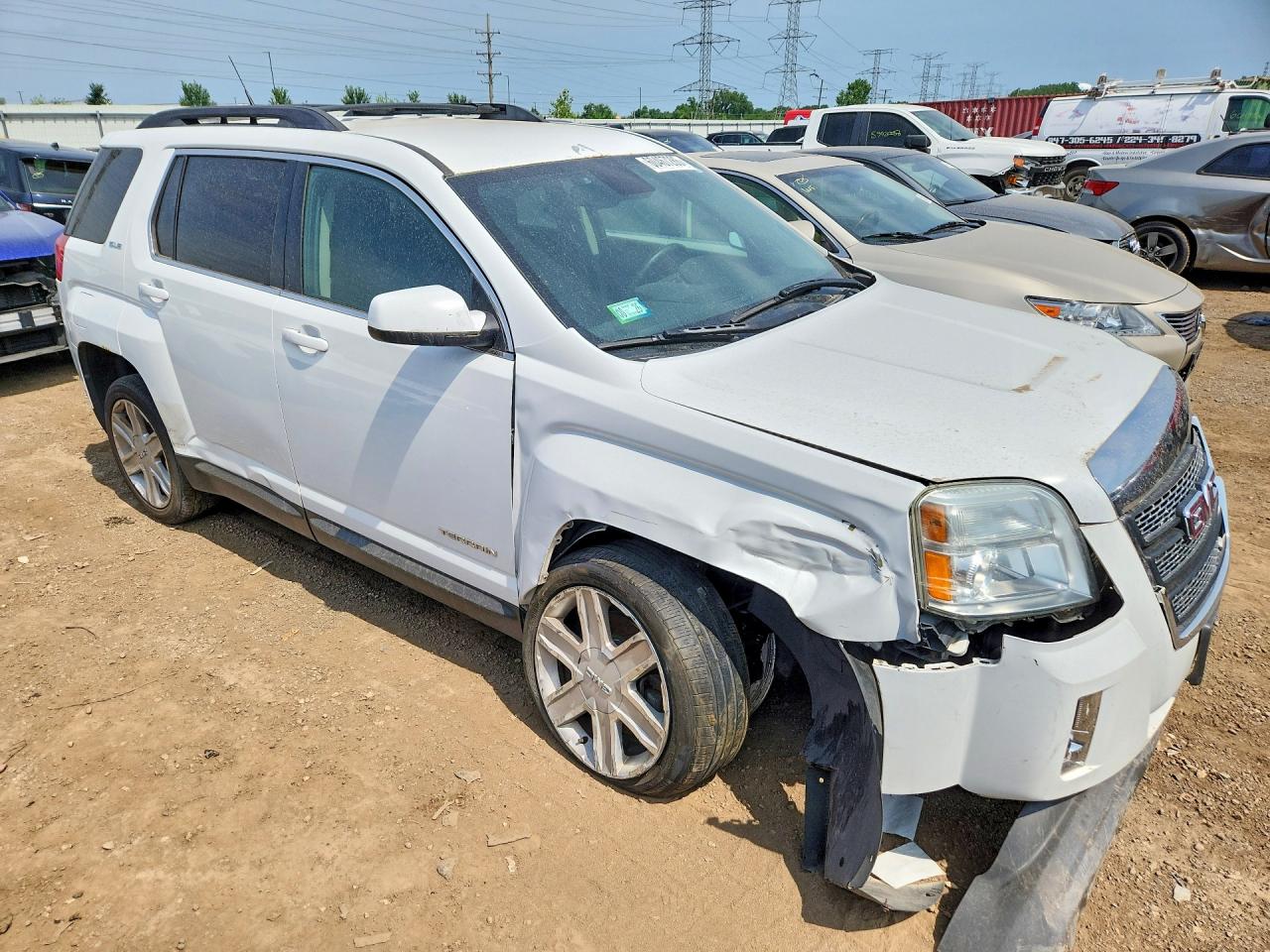 2012 Gmc Terrain Sle White vin: 2GKFLTE54C6264300