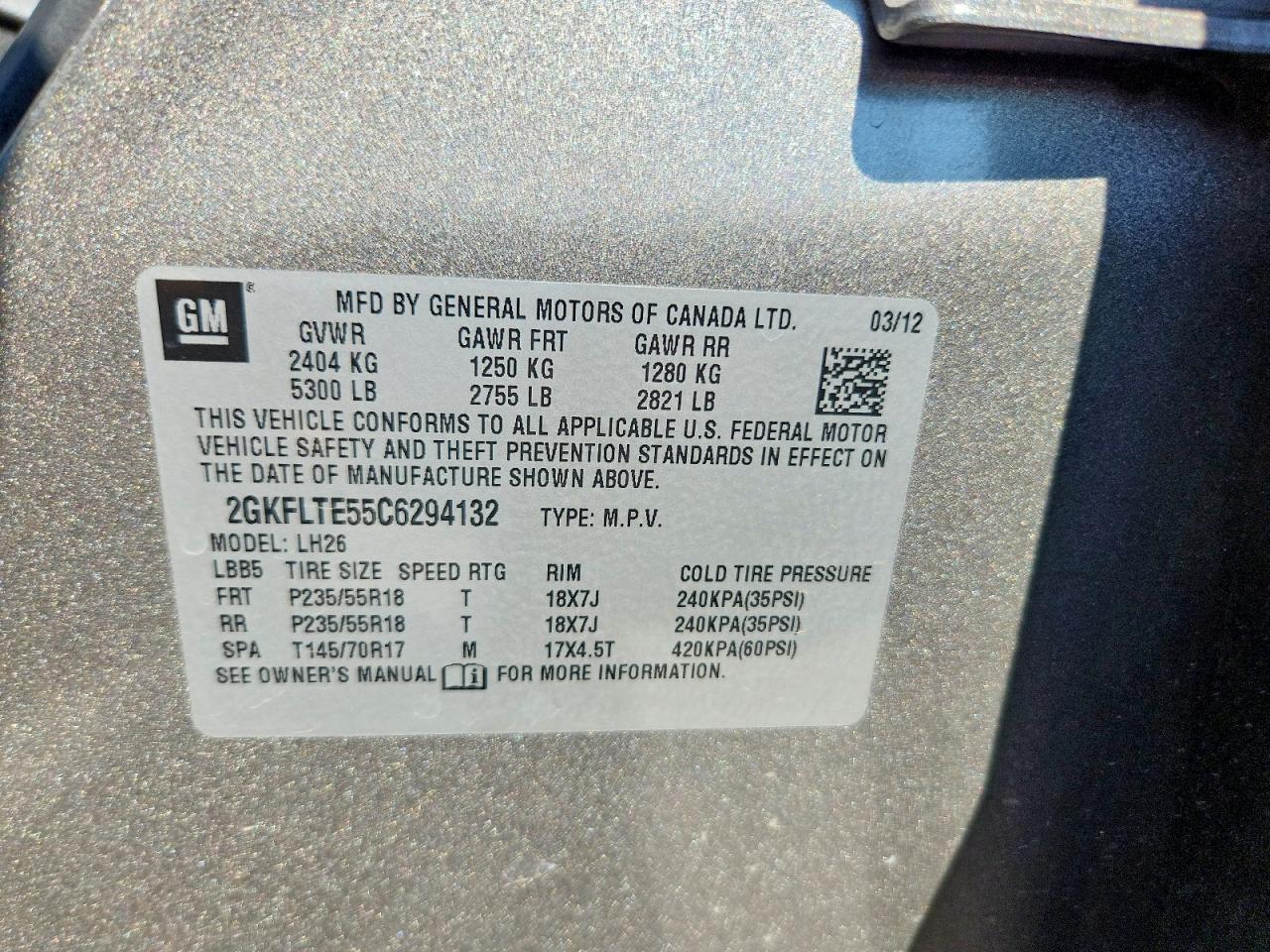 2012 Gmc Terrain Sle Gray vin: 2GKFLTE55C6294132