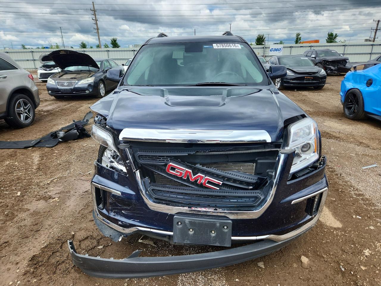 2017 Gmc Terrain Sle Blue vin: 2GKFLTEK0H6290406