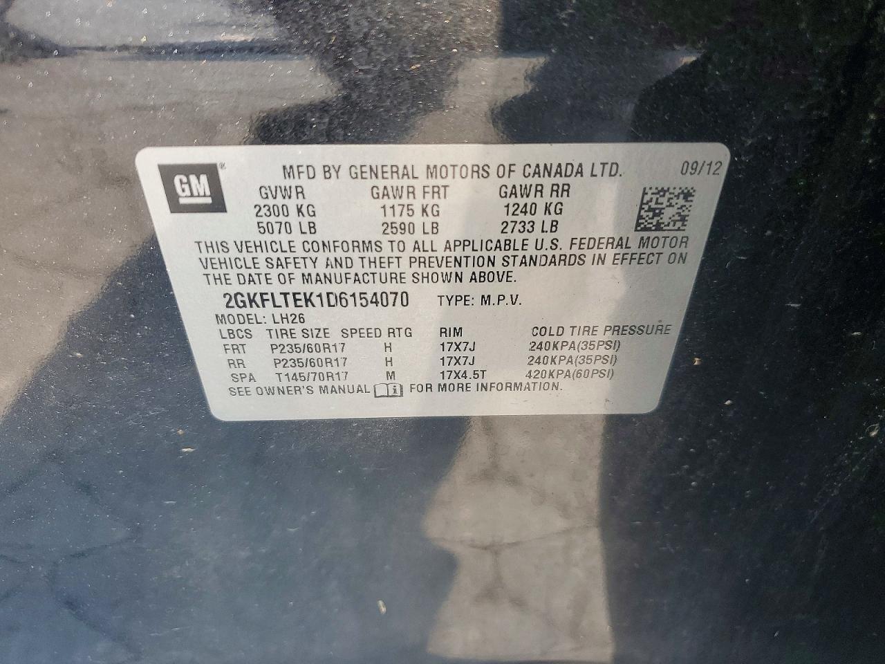 2013 Gmc Terrain Sle Charcoal vin: 2GKFLTEK1D6154070
