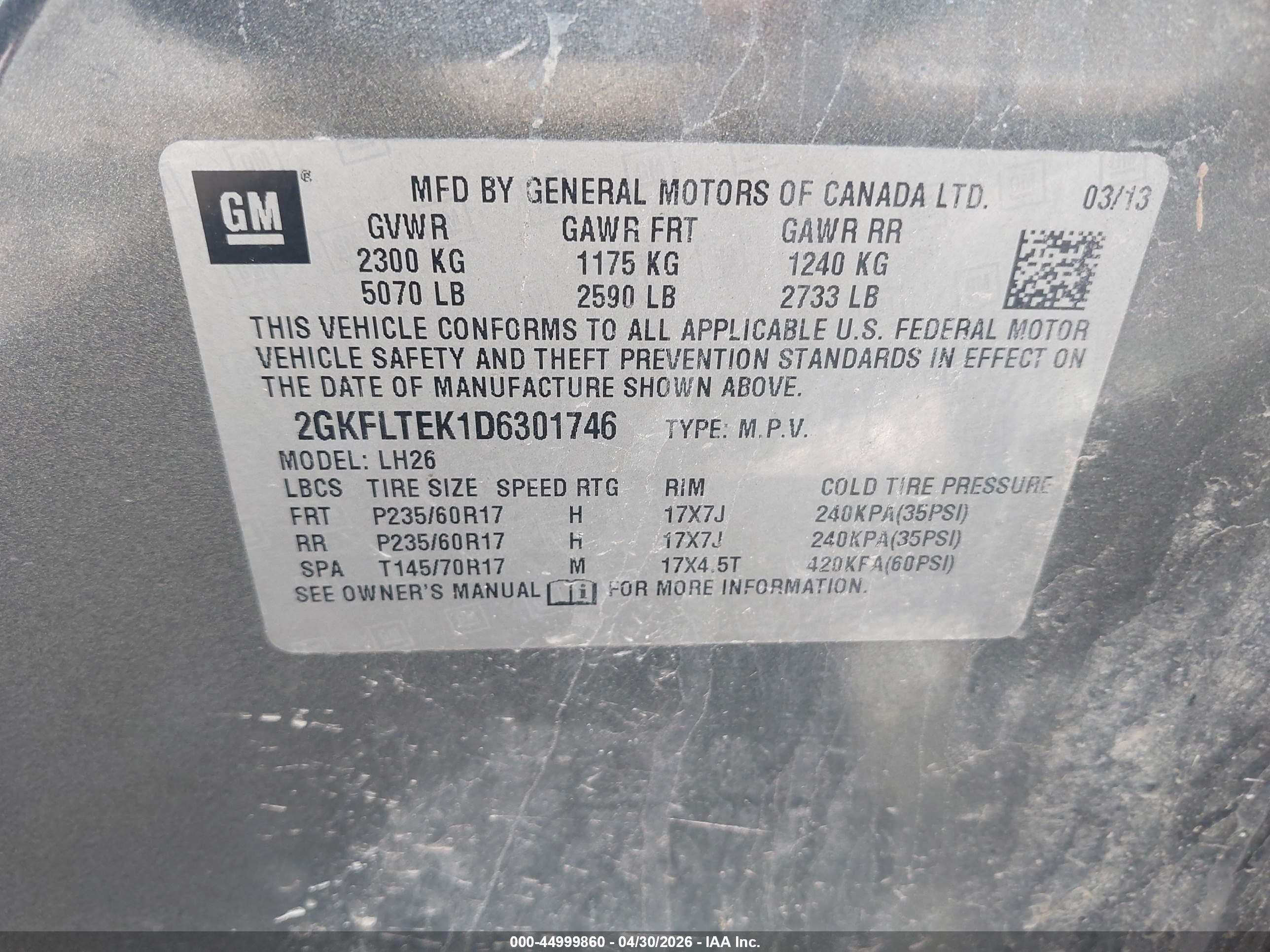 2013 Gmc Terrain Sle-2 Tan vin: 2GKFLTEK1D6301746
