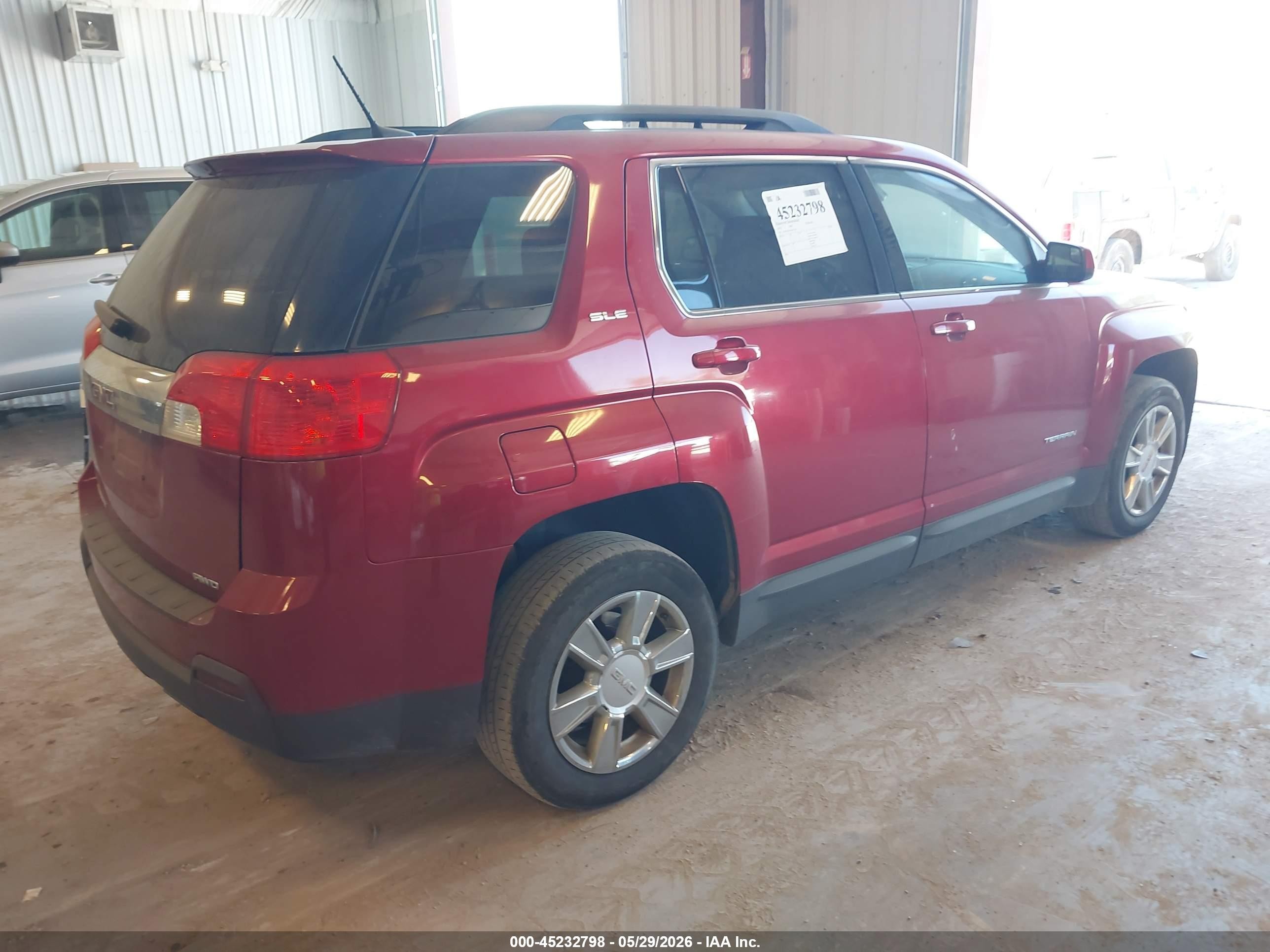2013 Gmc Terrain Sle-2 Red vin: 2GKFLTEK1D6357556