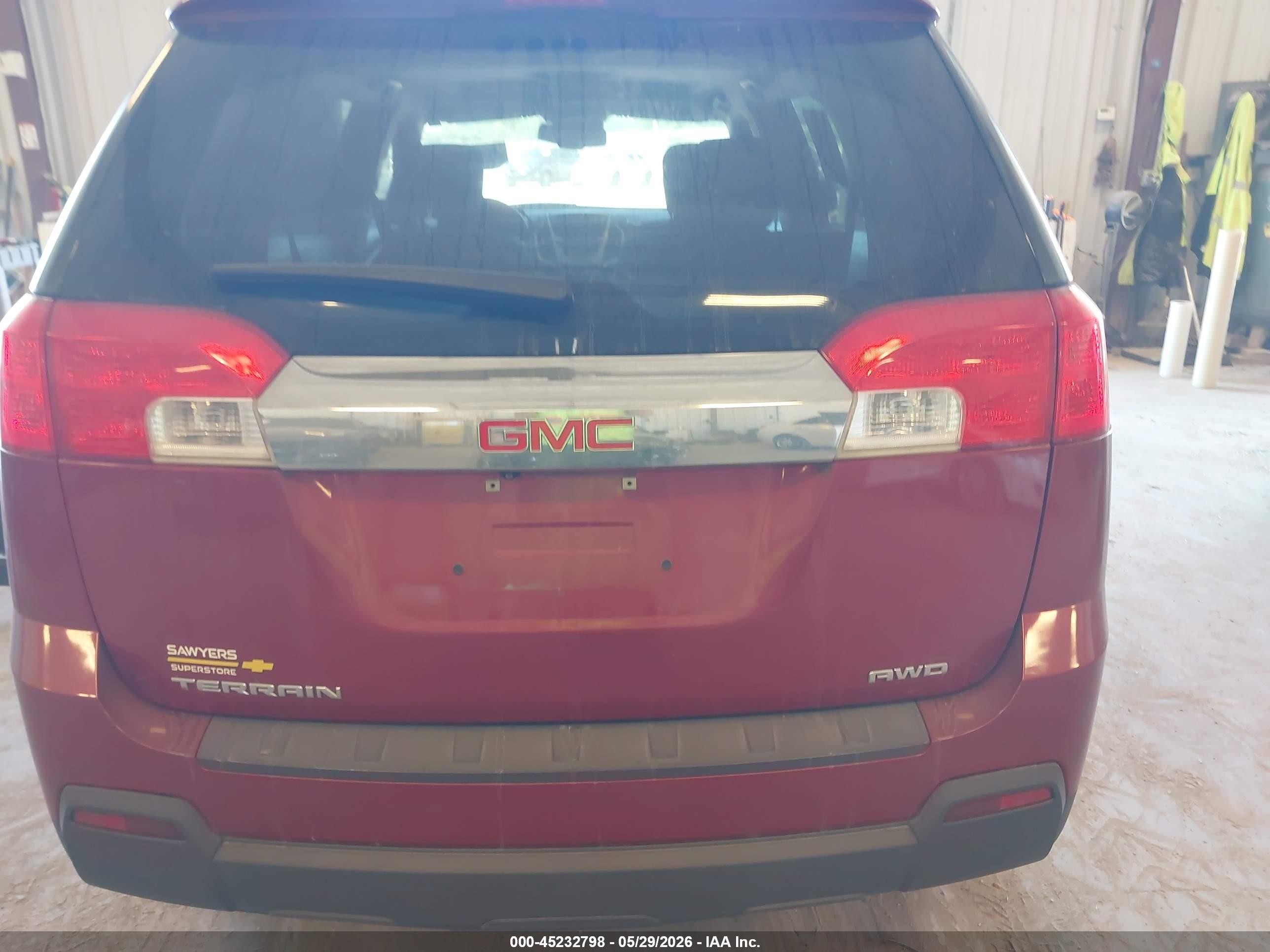 2013 Gmc Terrain Sle-2 Red vin: 2GKFLTEK1D6357556