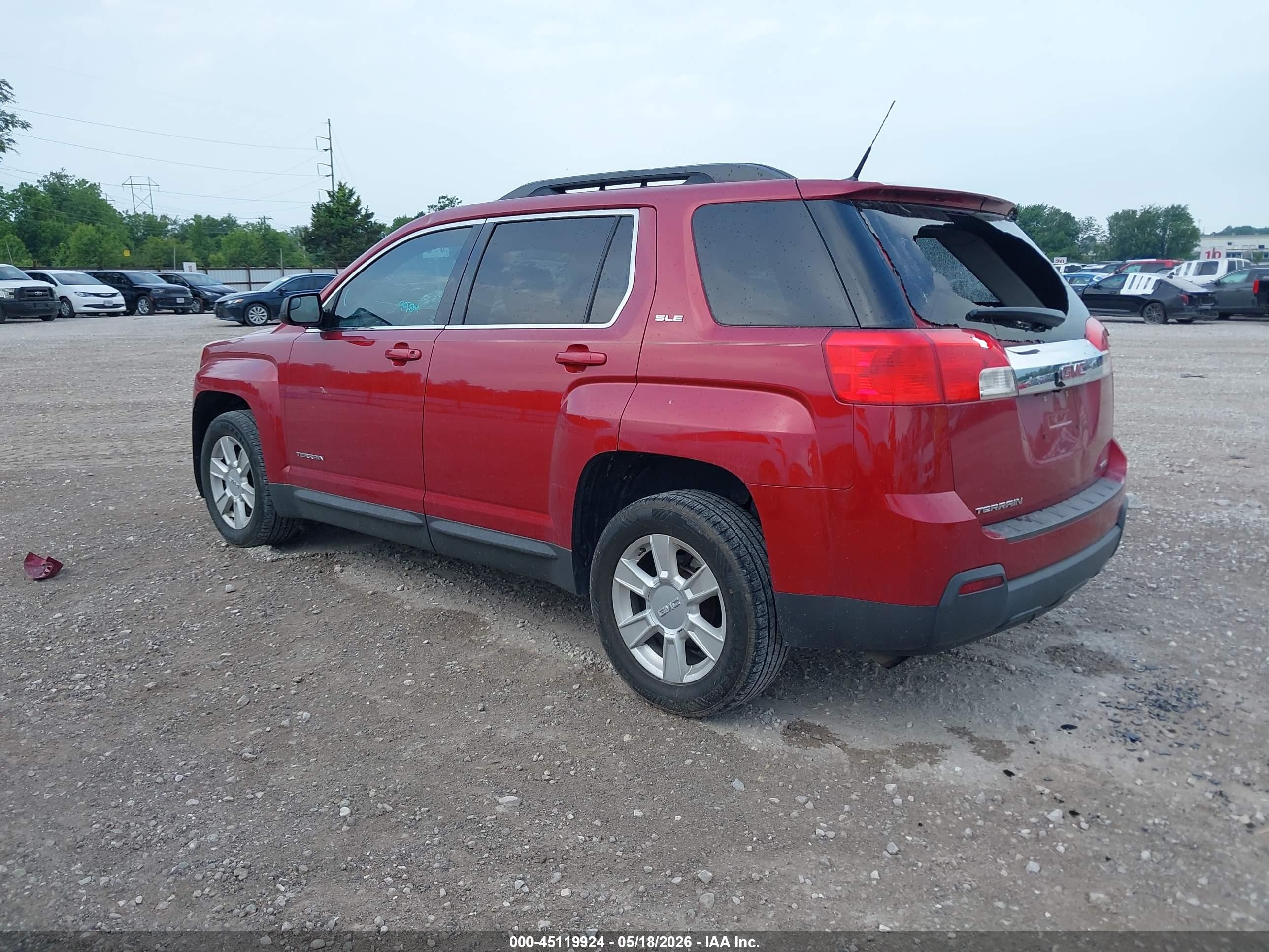 2013 Gmc Terrain Sle-2 Red vin: 2GKFLTEK2D6187675