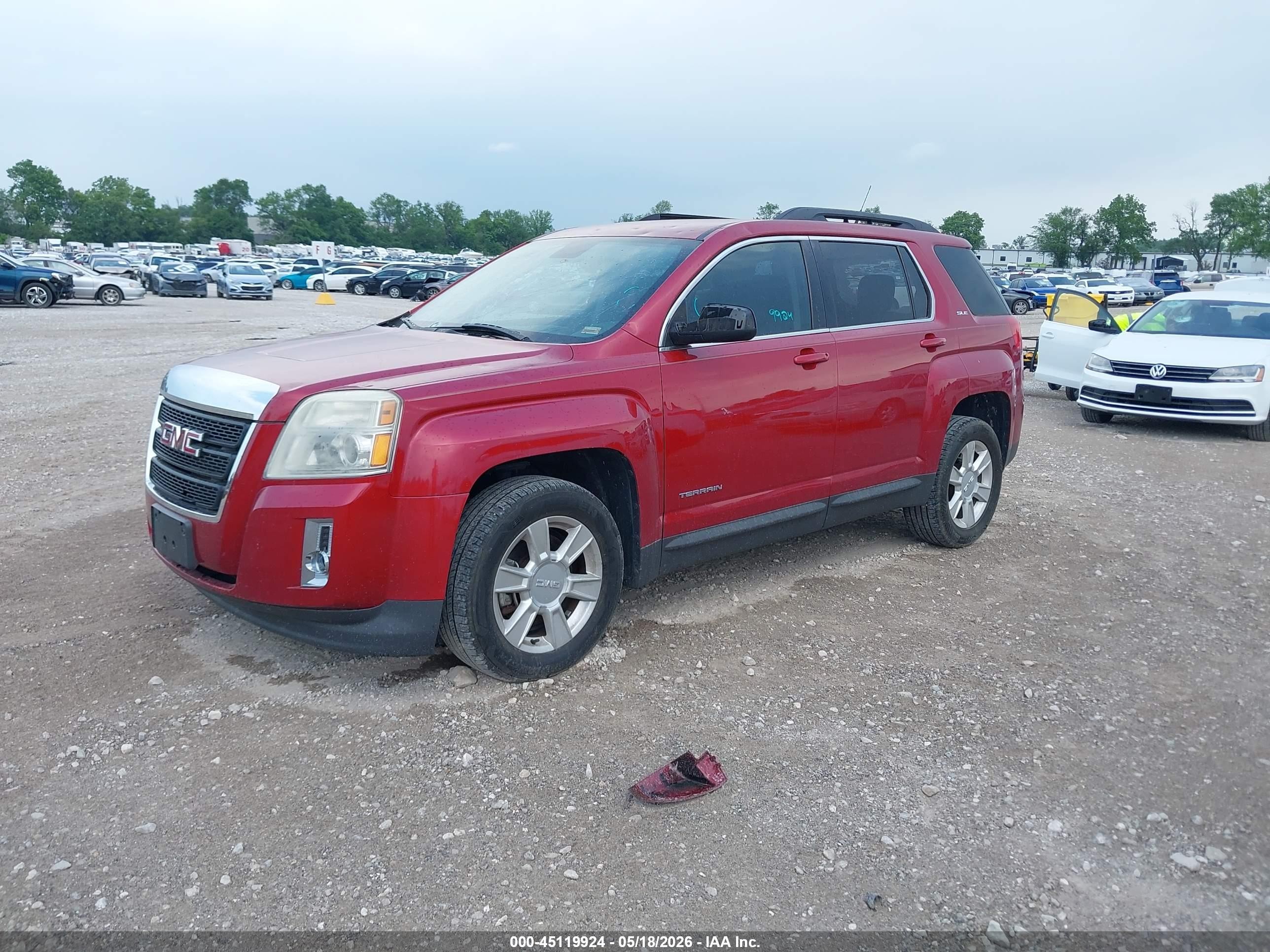 2013 Gmc Terrain Sle-2 Red vin: 2GKFLTEK2D6187675