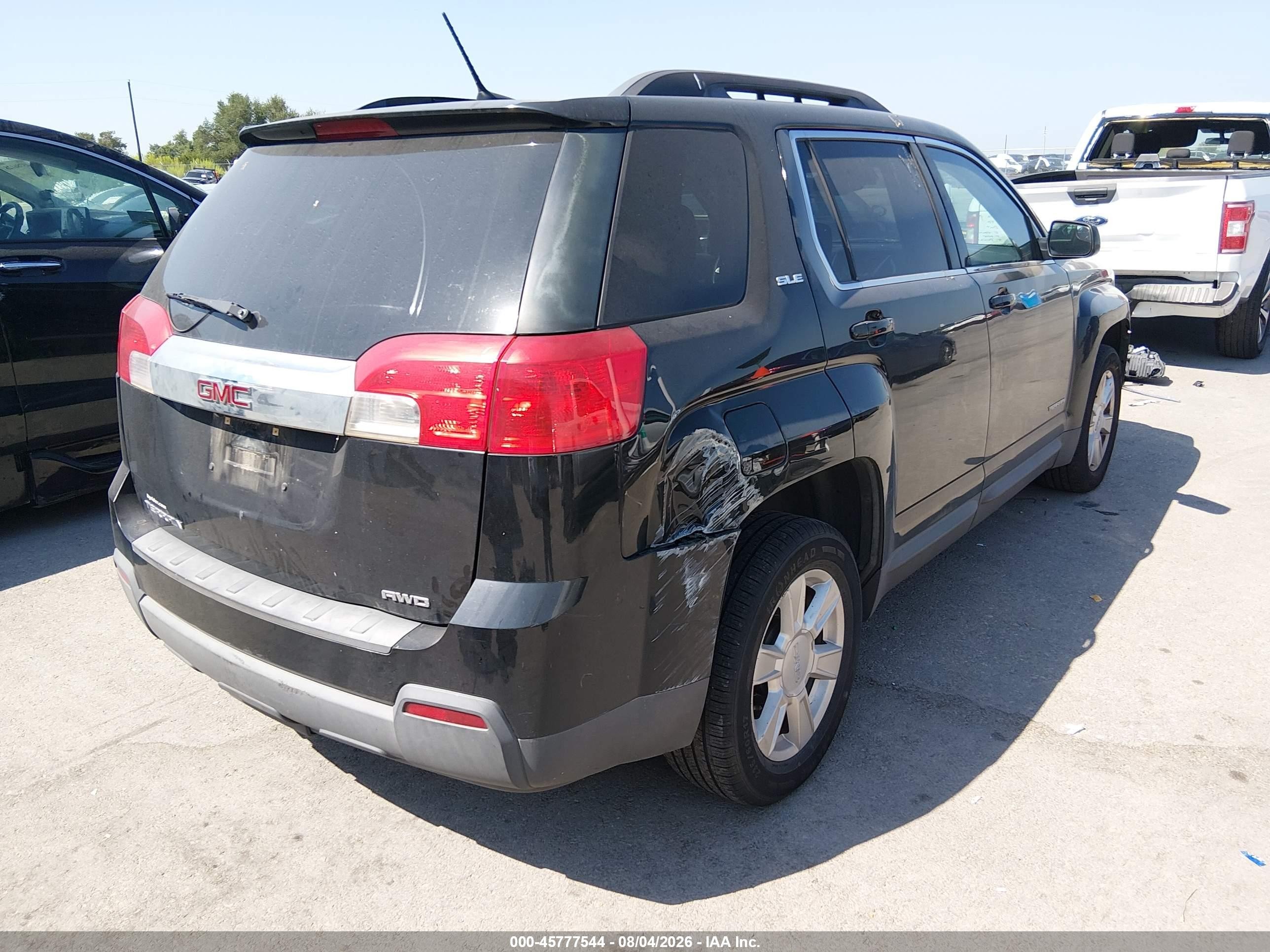 2013 Gmc Terrain Sle-2 Black vin: 2GKFLTEK2D6230217
