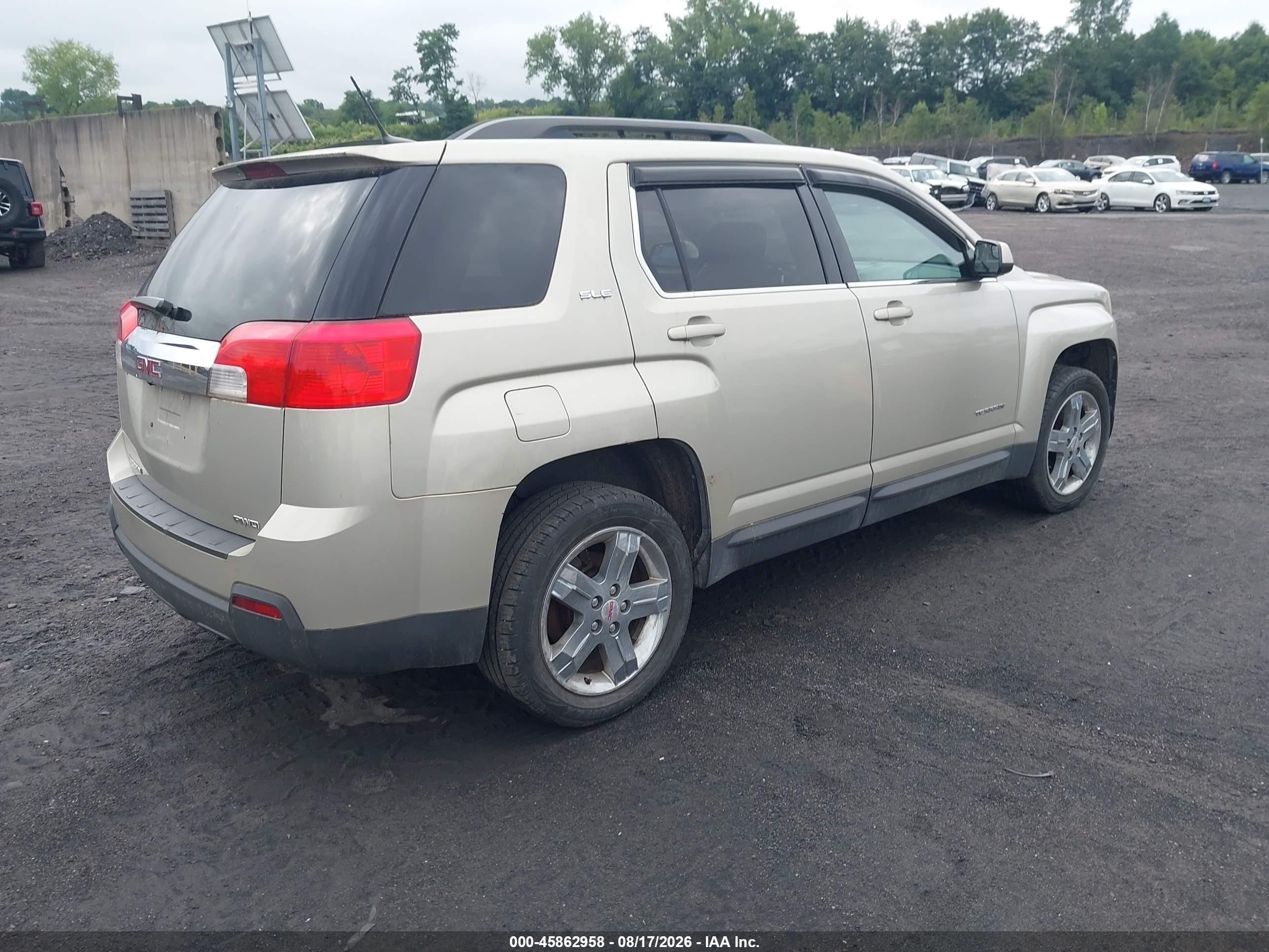2013 Gmc Terrain Sle-2 Gold vin: 2GKFLTEK2D6265789