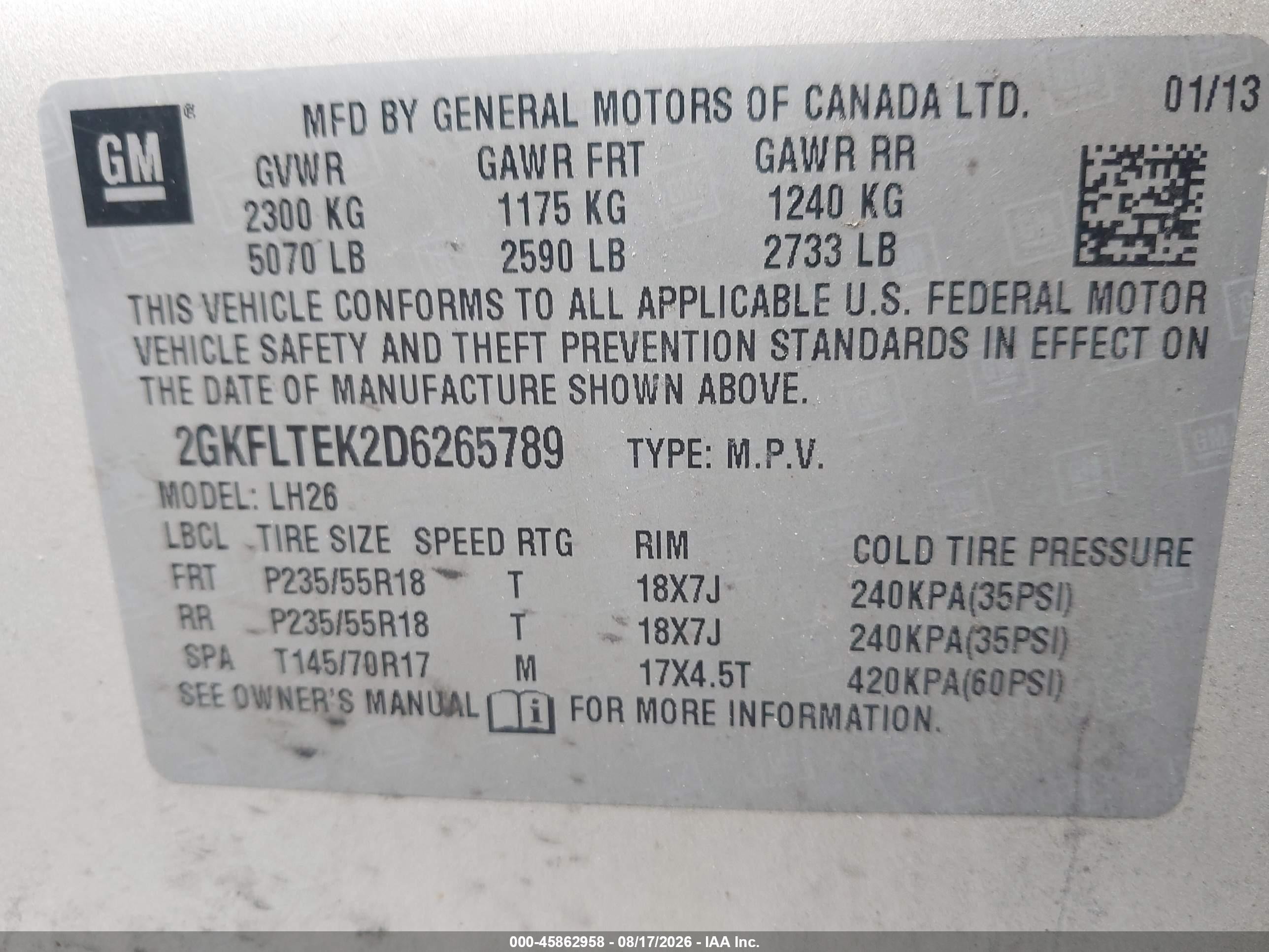 2013 Gmc Terrain Sle-2 Gold vin: 2GKFLTEK2D6265789