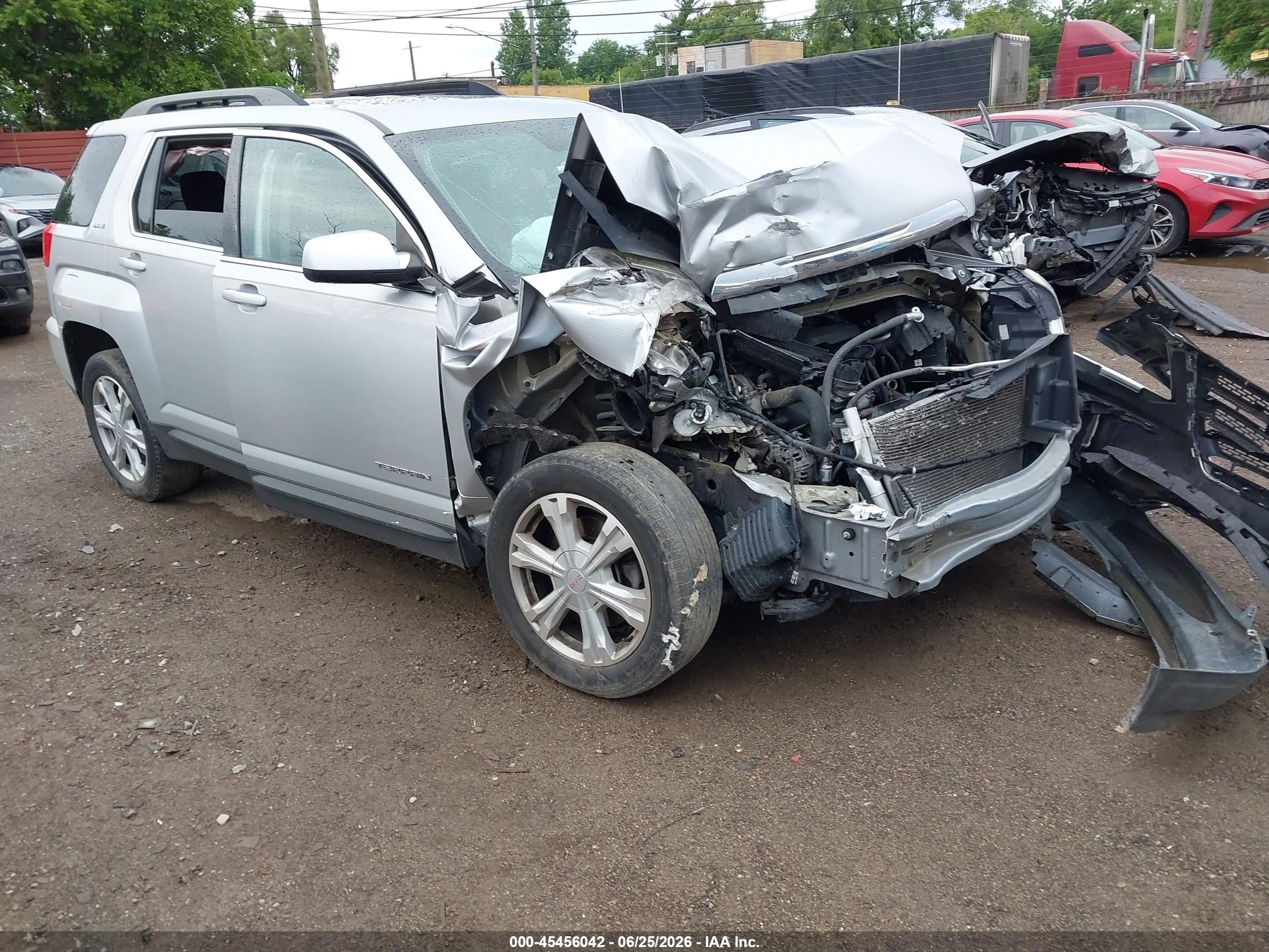 2017 Gmc Terrain Sle-2 Silver vin: 2GKFLTEK2H6292688
