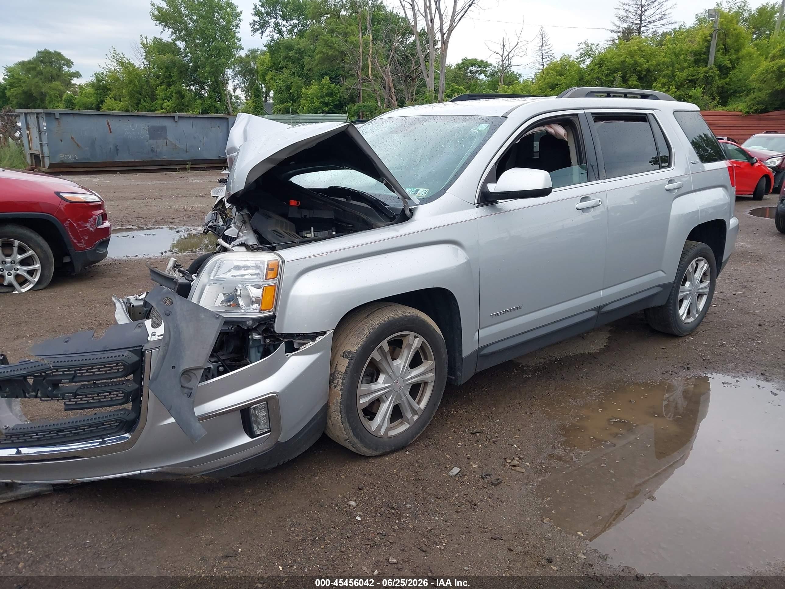 2017 Gmc Terrain Sle-2 Silver vin: 2GKFLTEK2H6292688