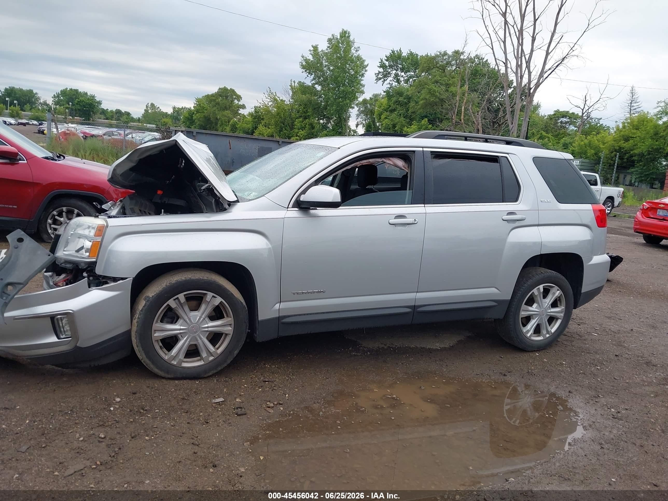 2017 Gmc Terrain Sle-2 Silver vin: 2GKFLTEK2H6292688