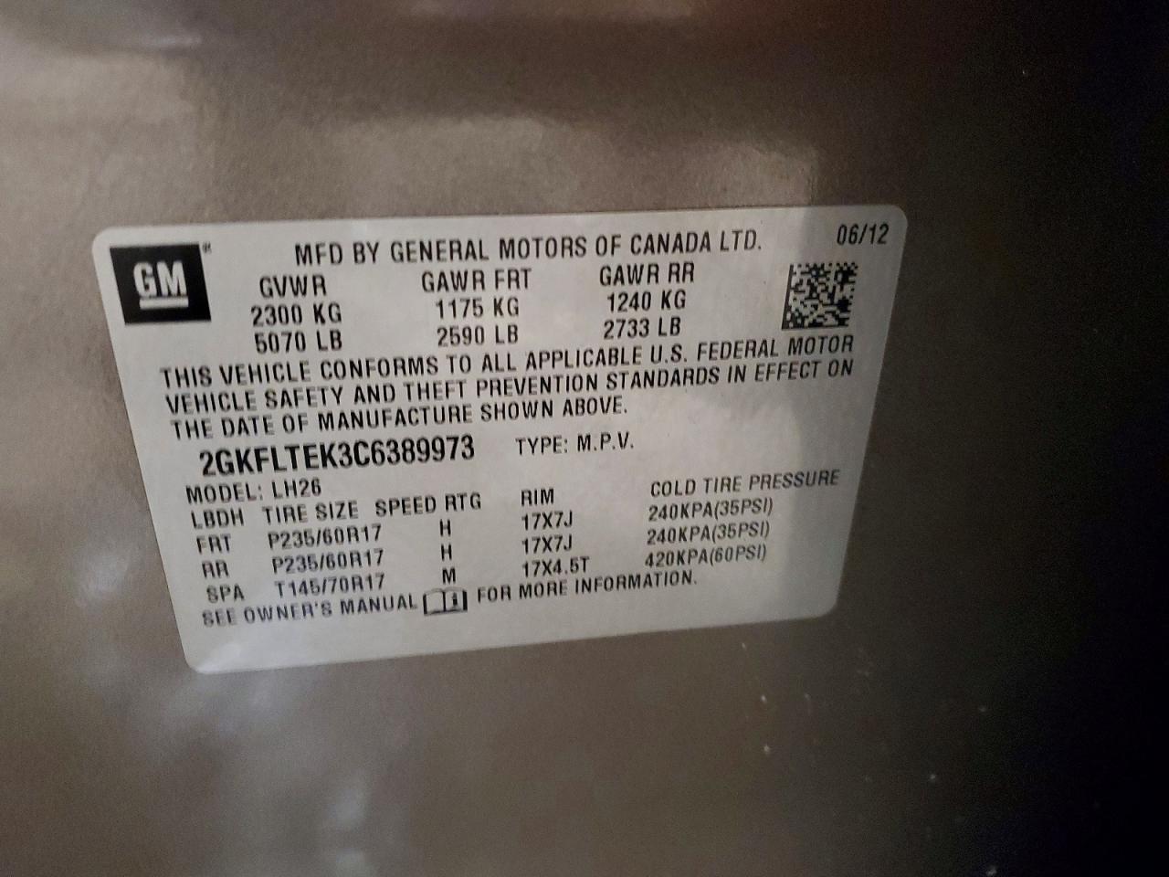 2012 Gmc Terrain Sle Gray vin: 2GKFLTEK3C6389973