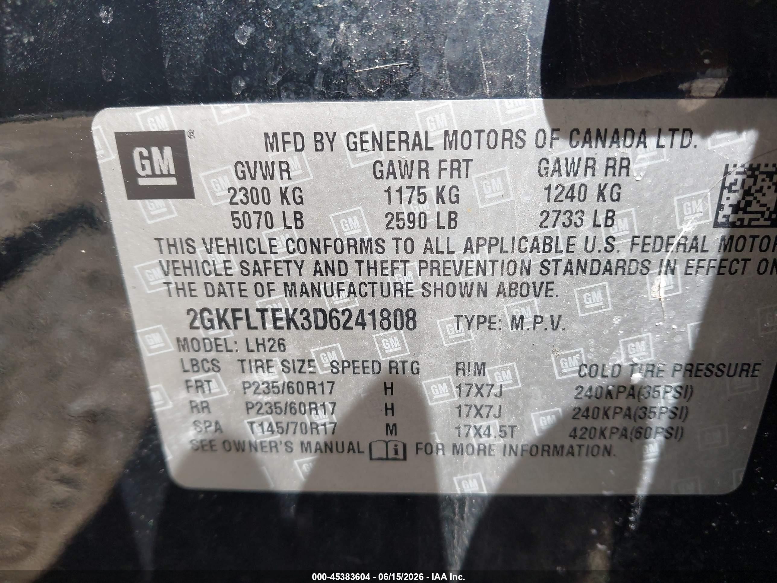 2013 Gmc Terrain Sle-2 Black vin: 2GKFLTEK3D6241808