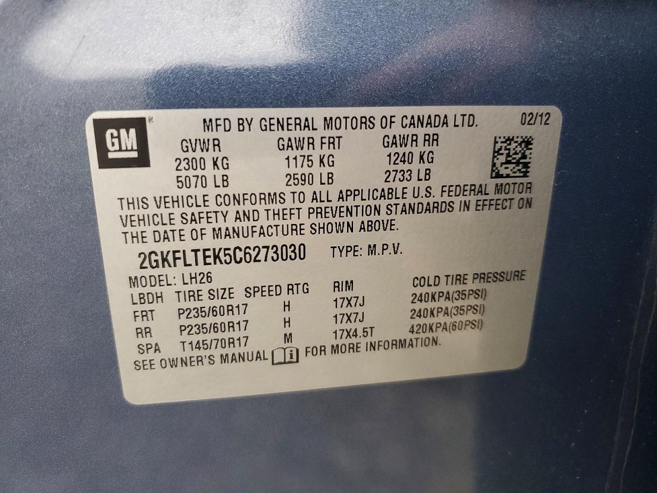 2012 Gmc Terrain Sle Синий vin: 2GKFLTEK5C6273030
