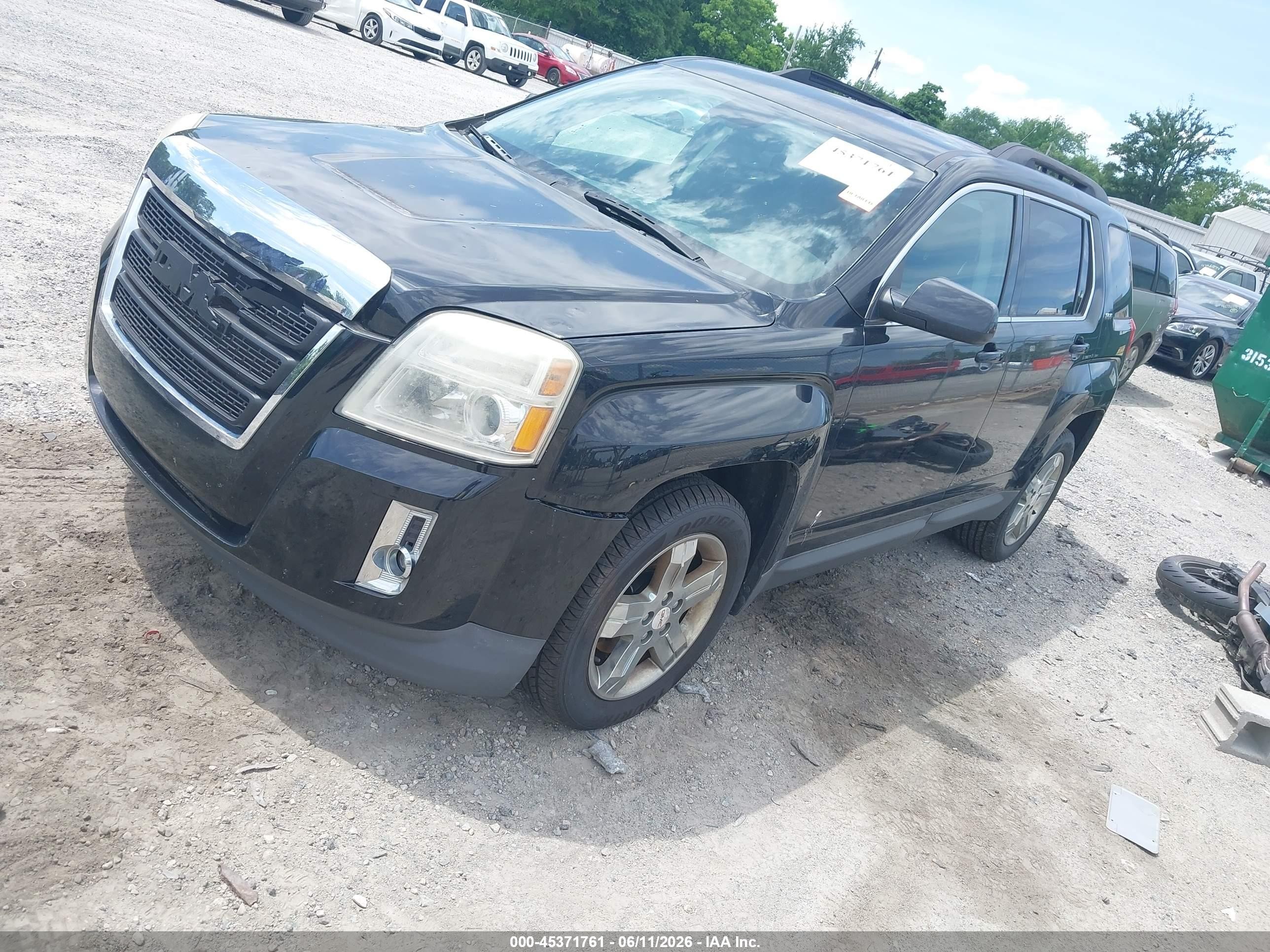 2012 Gmc Terrain Sle-2 Black vin: 2GKFLTEK5C6378294