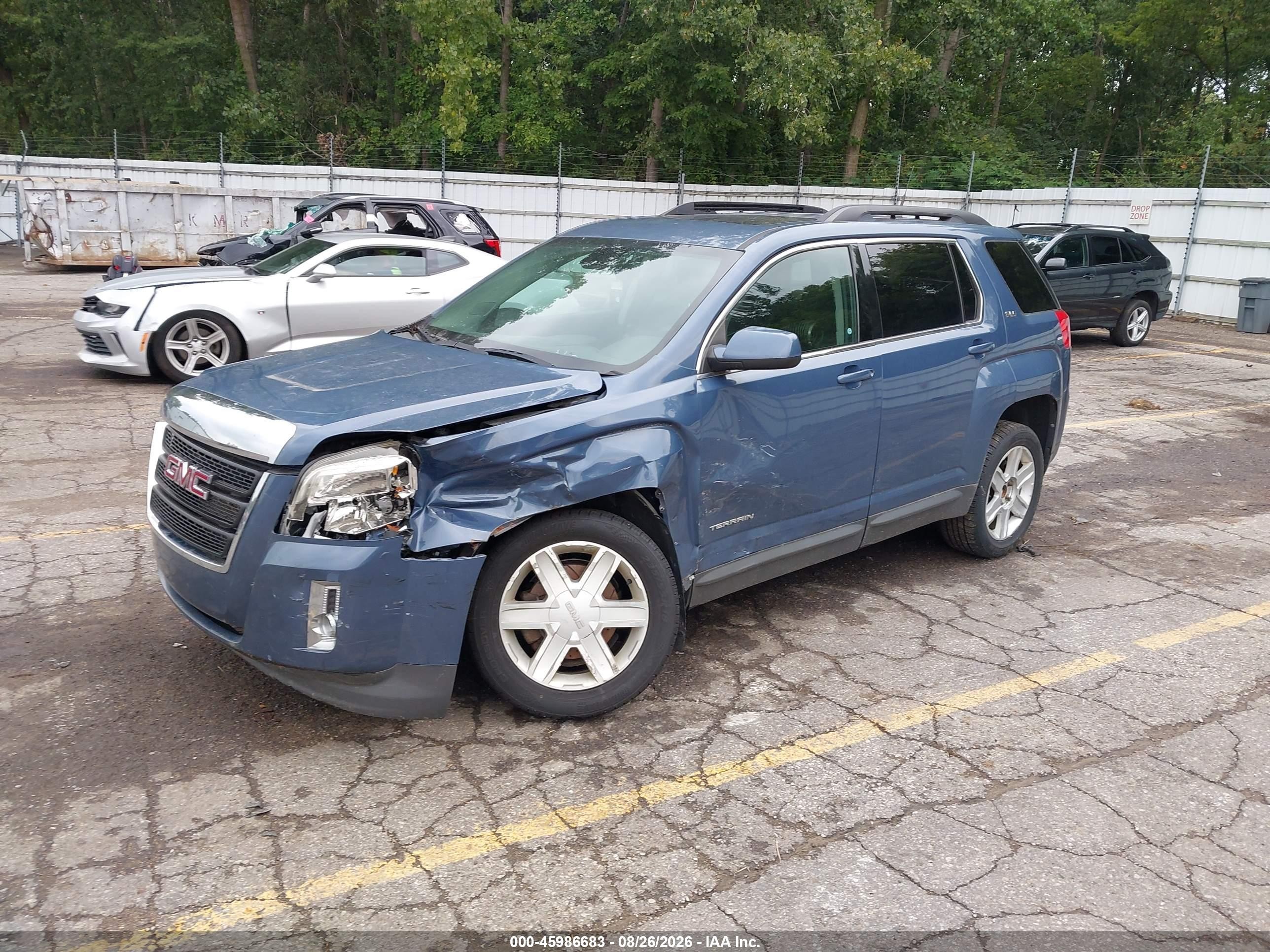2012 Gmc Terrain Sle-2 Blue vin: 2GKFLTEK6C6158047