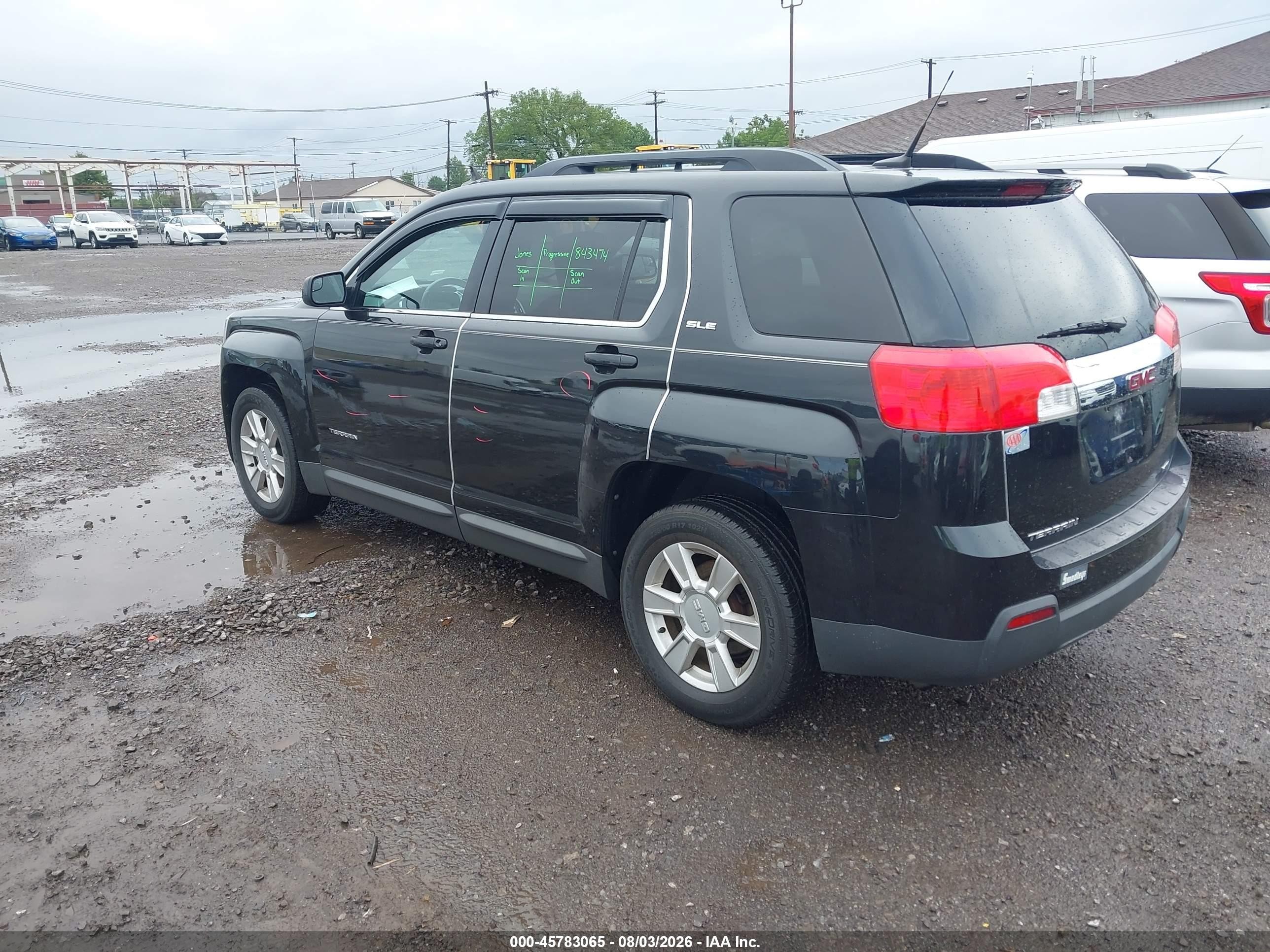 2012 Gmc Terrain Sle-2 Black vin: 2GKFLTEK6C6188052