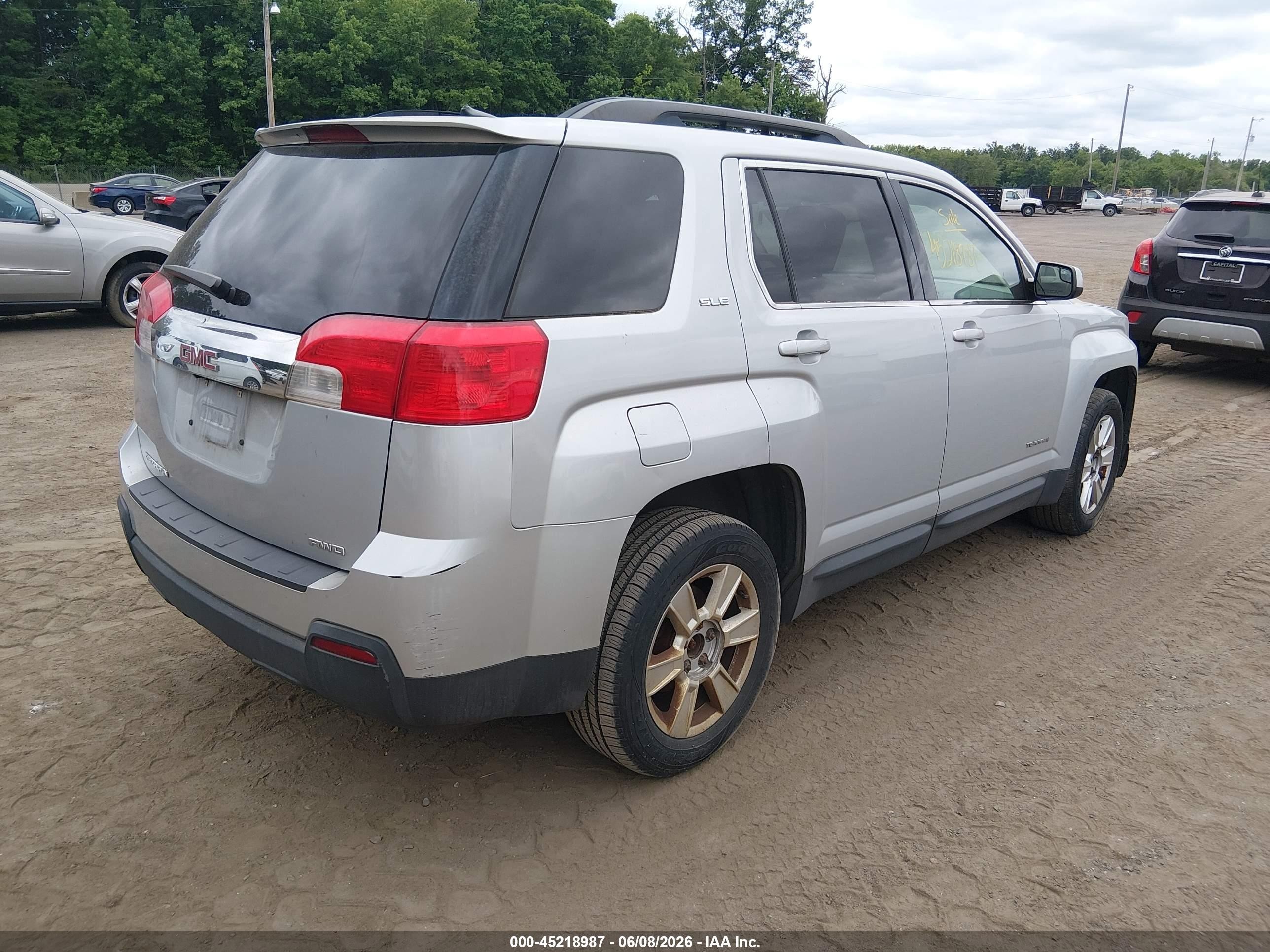 2013 Gmc Terrain Sle-2 Silver vin: 2GKFLTEK6D6216658