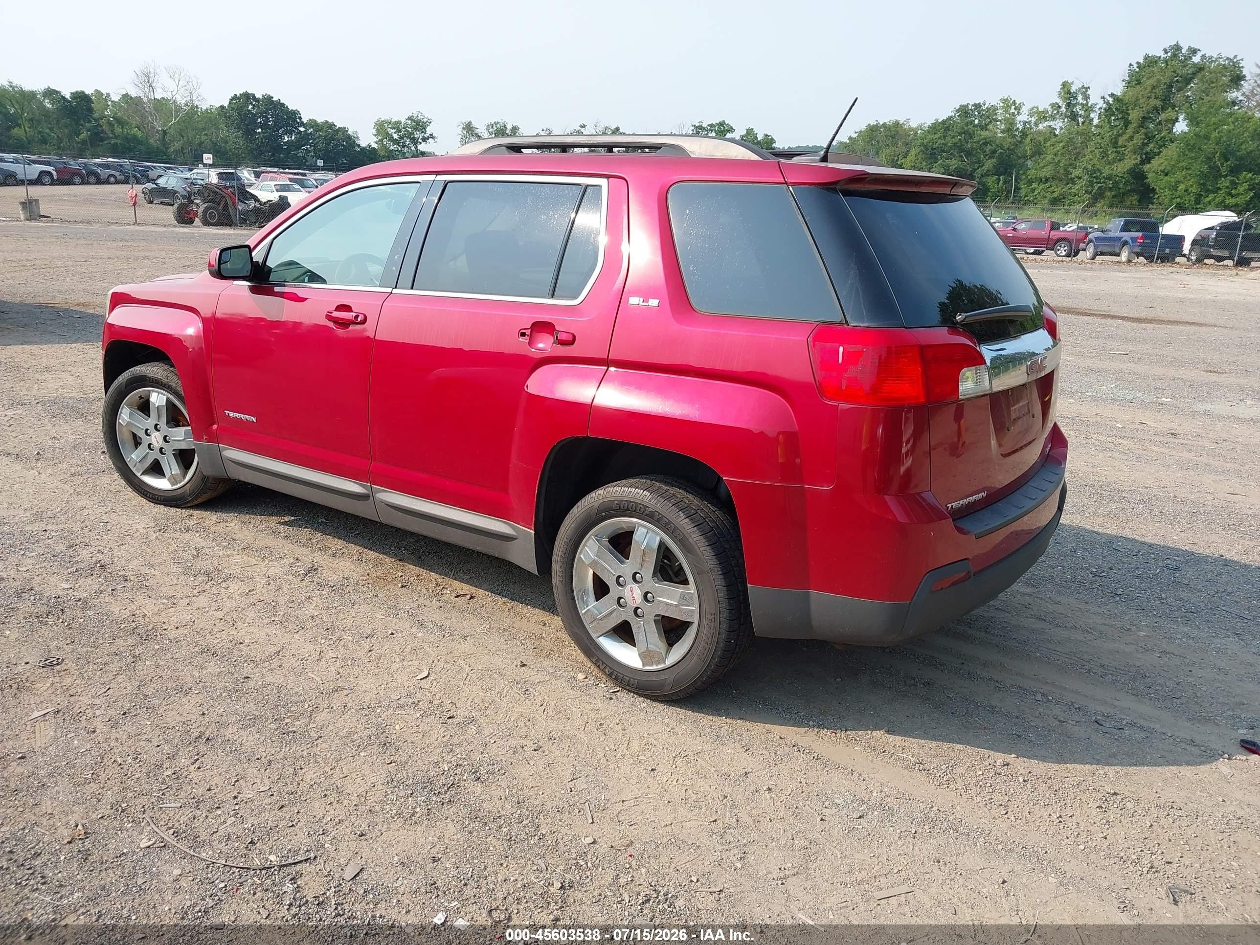2013 Gmc Terrain Sle-2 Red vin: 2GKFLTEK7D6388763