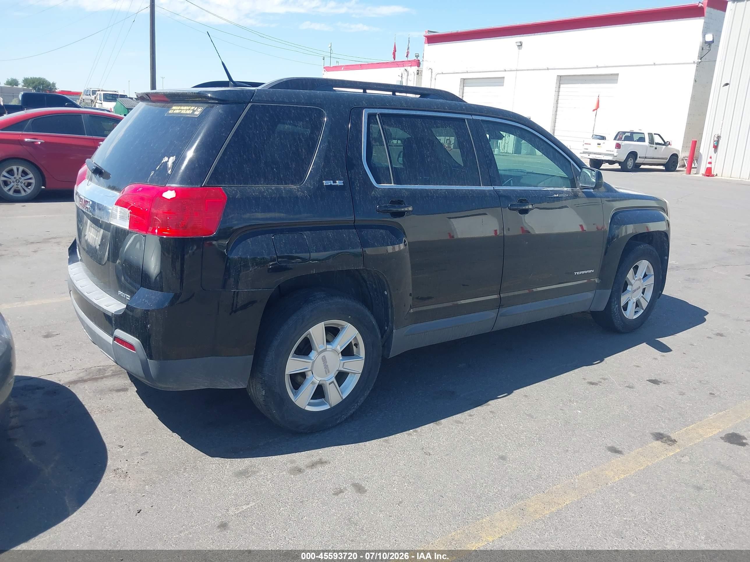 2012 Gmc Terrain Sle-2 Black vin: 2GKFLTEK9C6141551