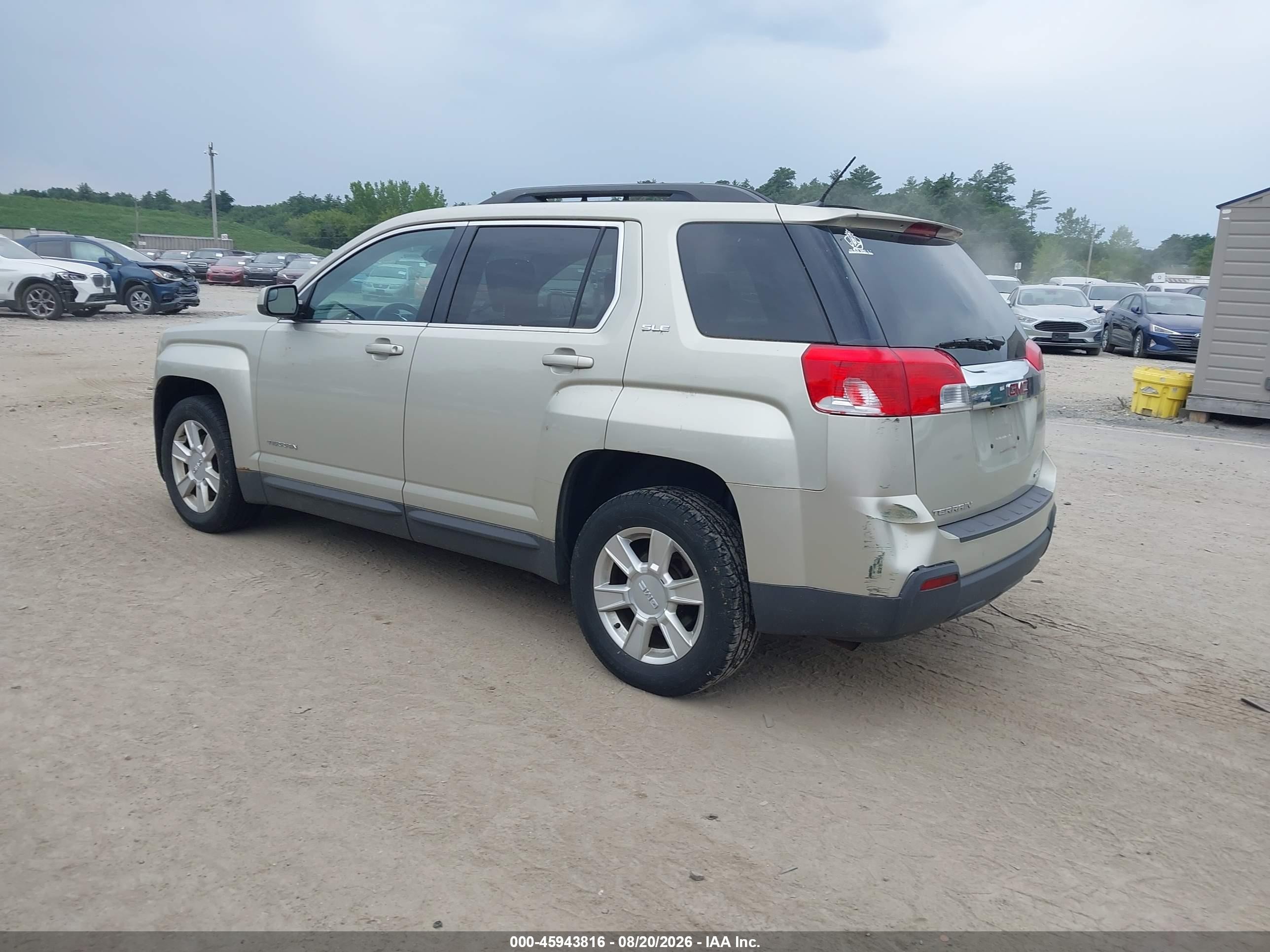 2013 Gmc Terrain Sle-2 Gold vin: 2GKFLTEK9D6207761