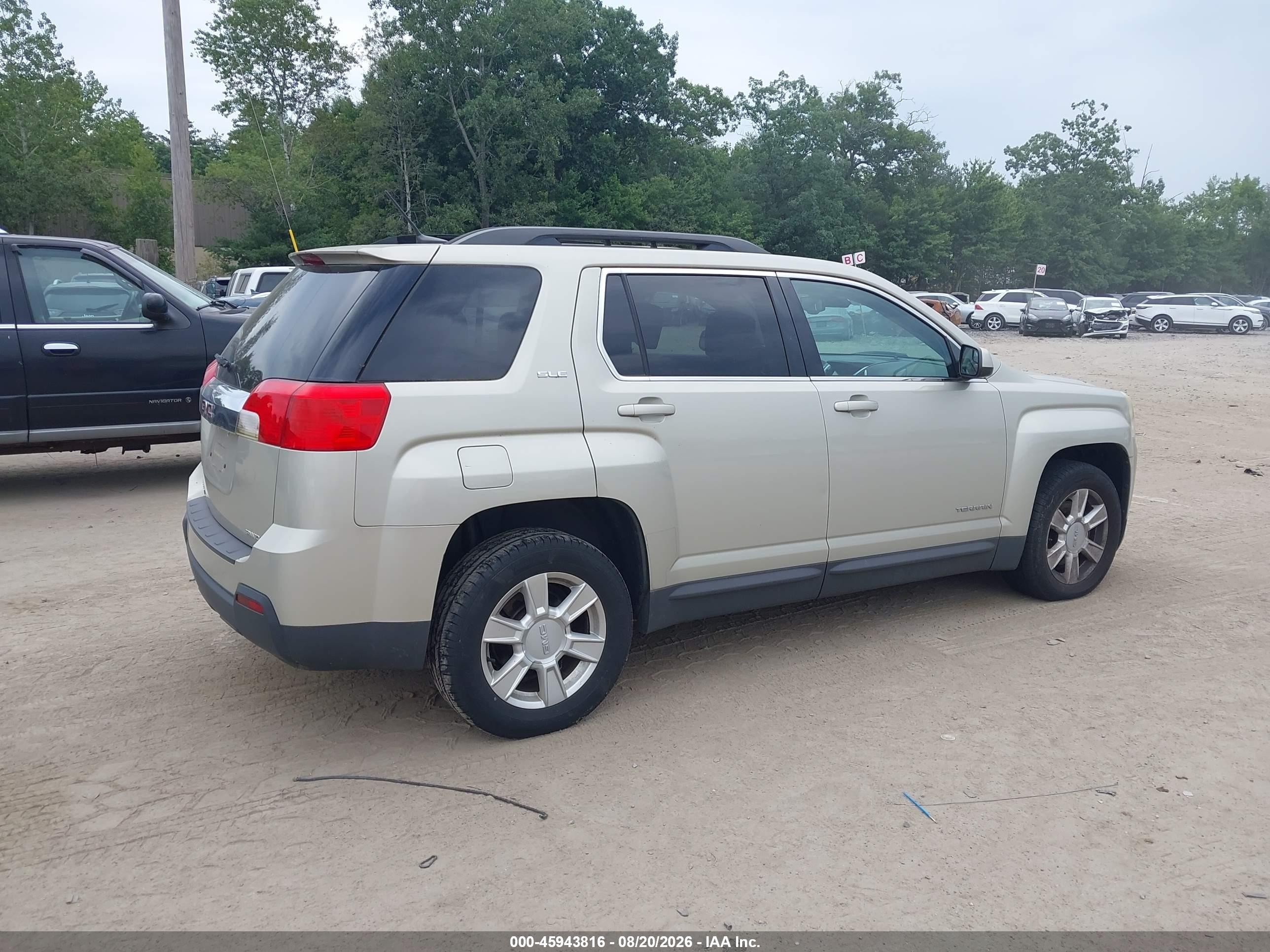 2013 Gmc Terrain Sle-2 Gold vin: 2GKFLTEK9D6207761