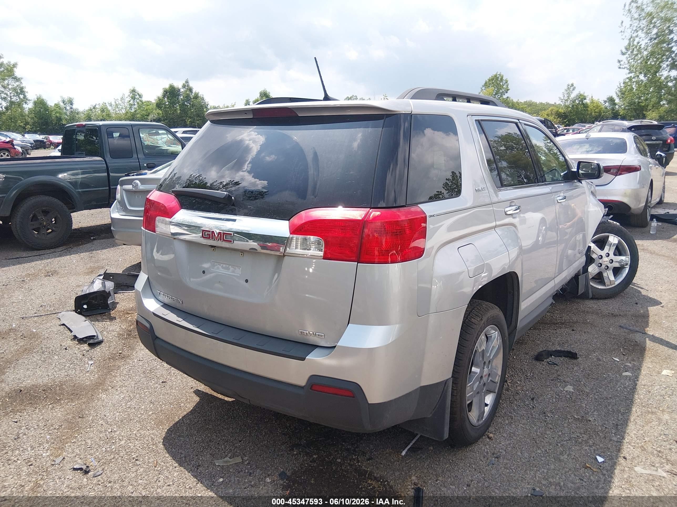 2013 Gmc Terrain Sle-2 Silver vin: 2GKFLTEK9D6355473