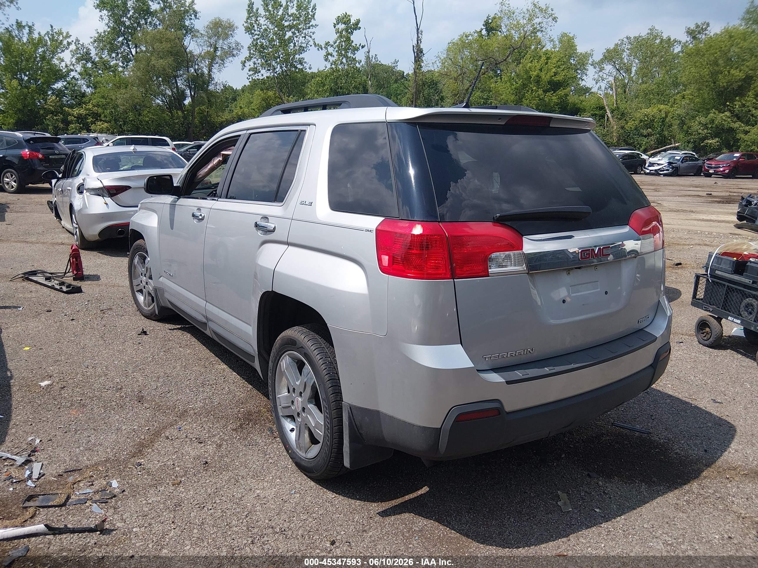 2013 Gmc Terrain Sle-2 Silver vin: 2GKFLTEK9D6355473