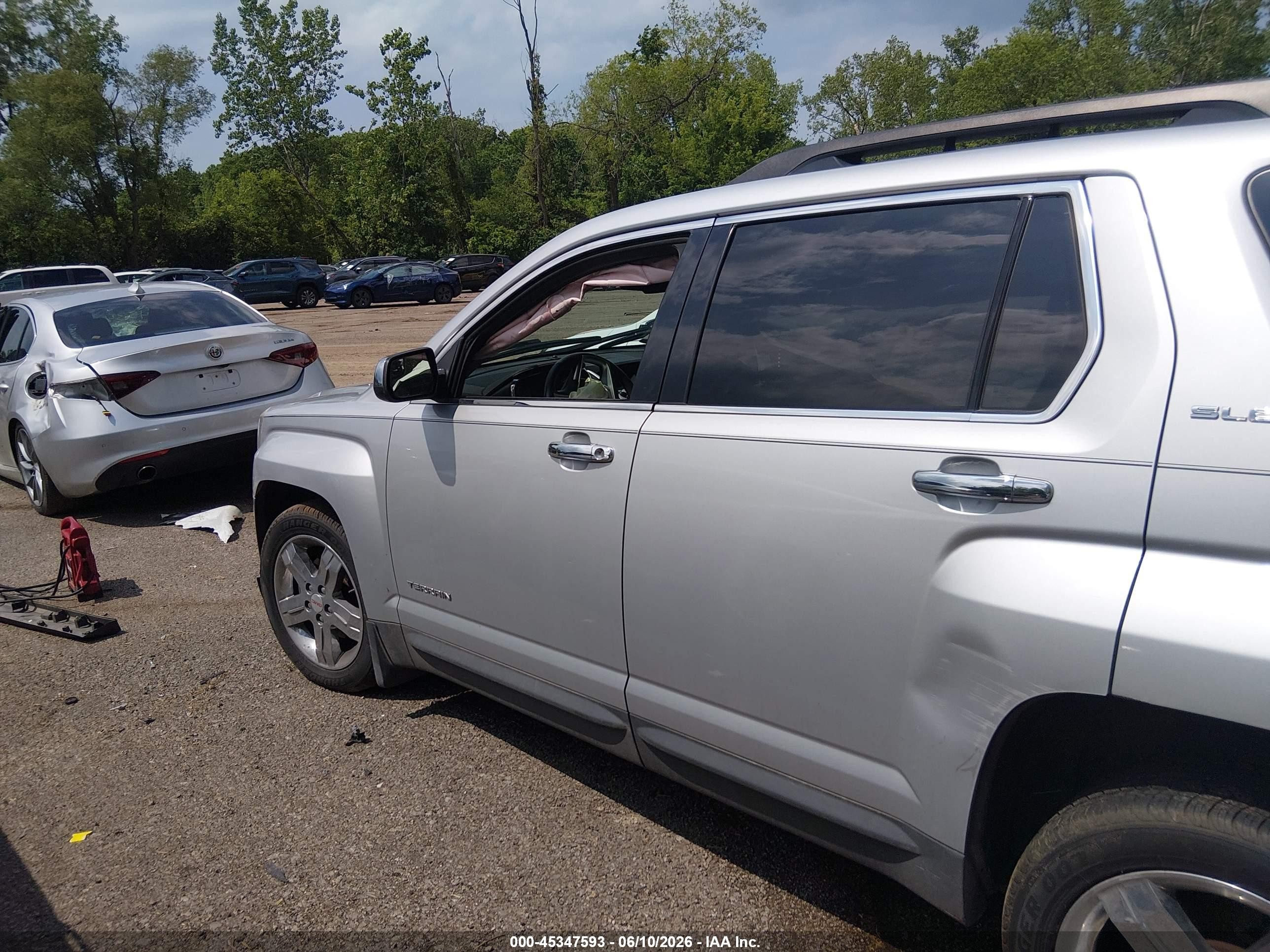 2013 Gmc Terrain Sle-2 Silver vin: 2GKFLTEK9D6355473