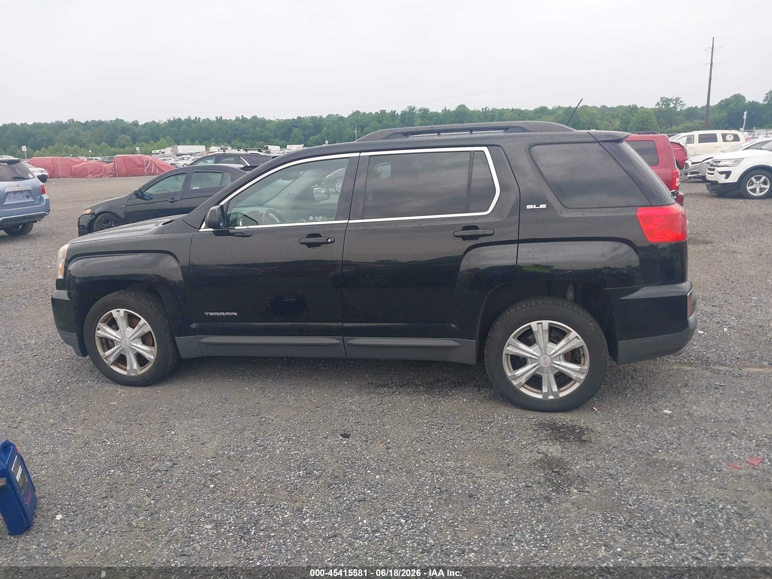 2017 Gmc Terrain Sle-2 Black vin: 2GKFLTEKXH6179183
