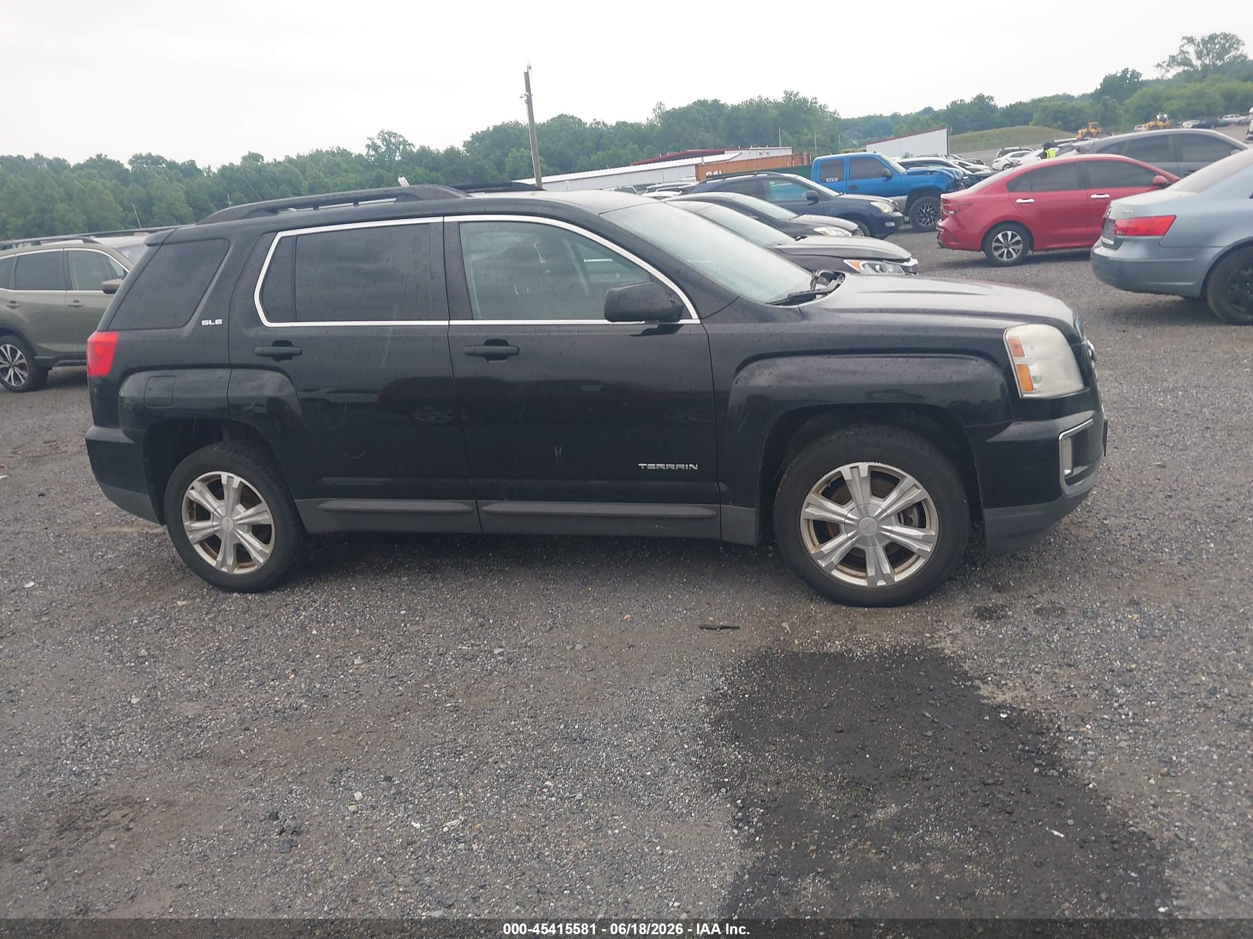 2017 Gmc Terrain Sle-2 Black vin: 2GKFLTEKXH6179183