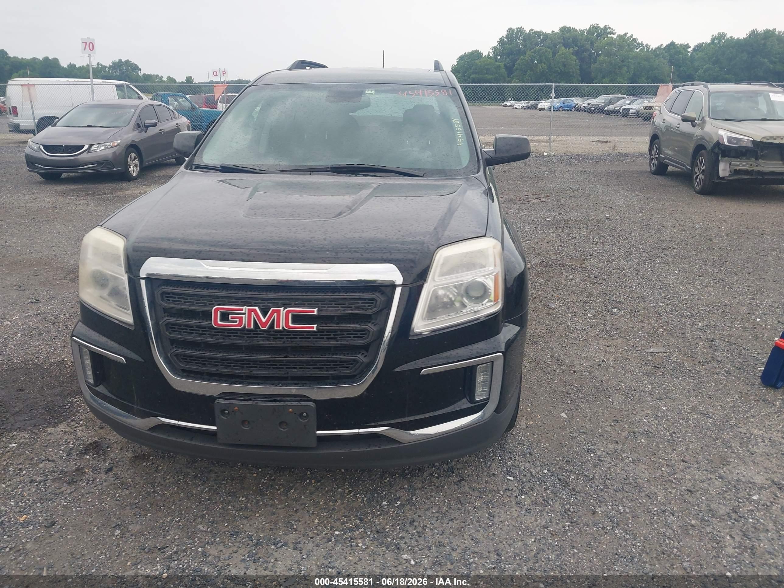 2017 Gmc Terrain Sle-2 Black vin: 2GKFLTEKXH6179183
