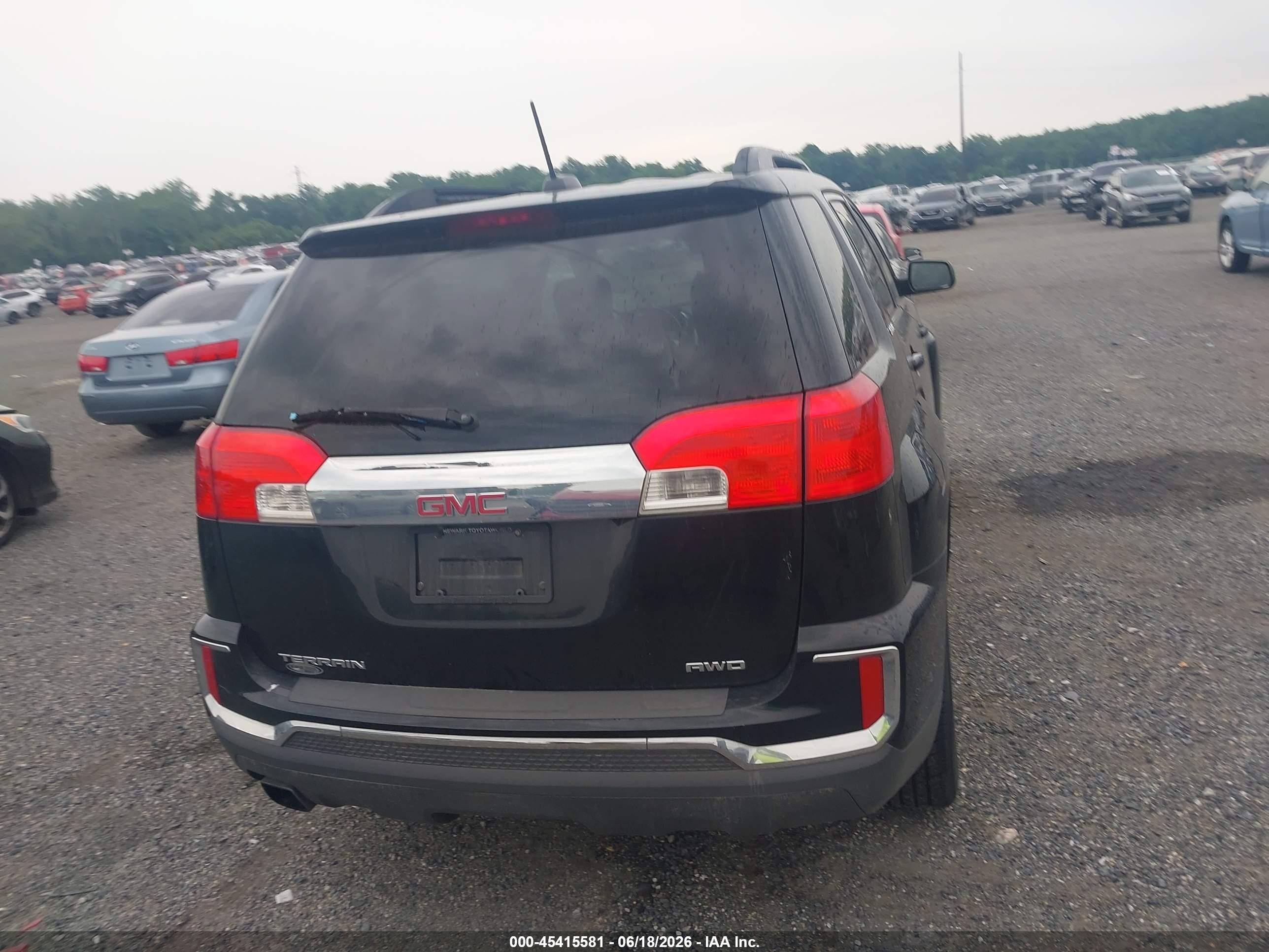 2017 Gmc Terrain Sle-2 Black vin: 2GKFLTEKXH6179183