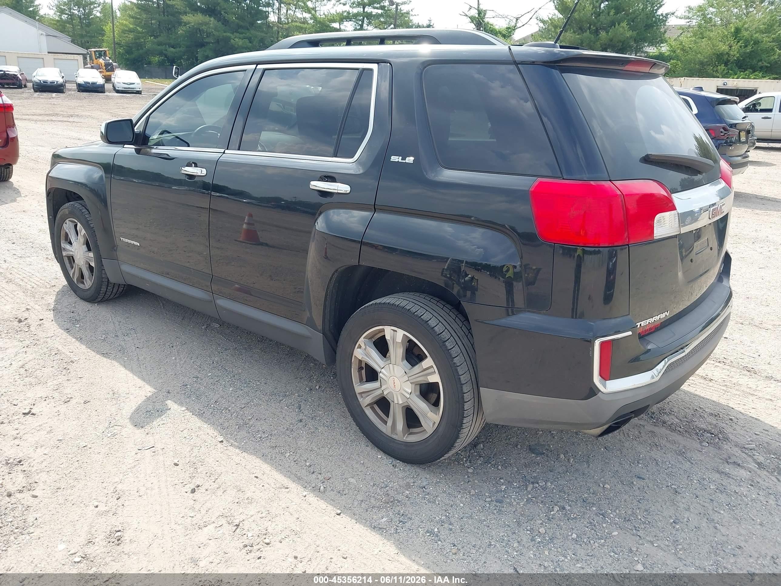 2017 Gmc Terrain Sle-2 Black vin: 2GKFLTEKXH6286105