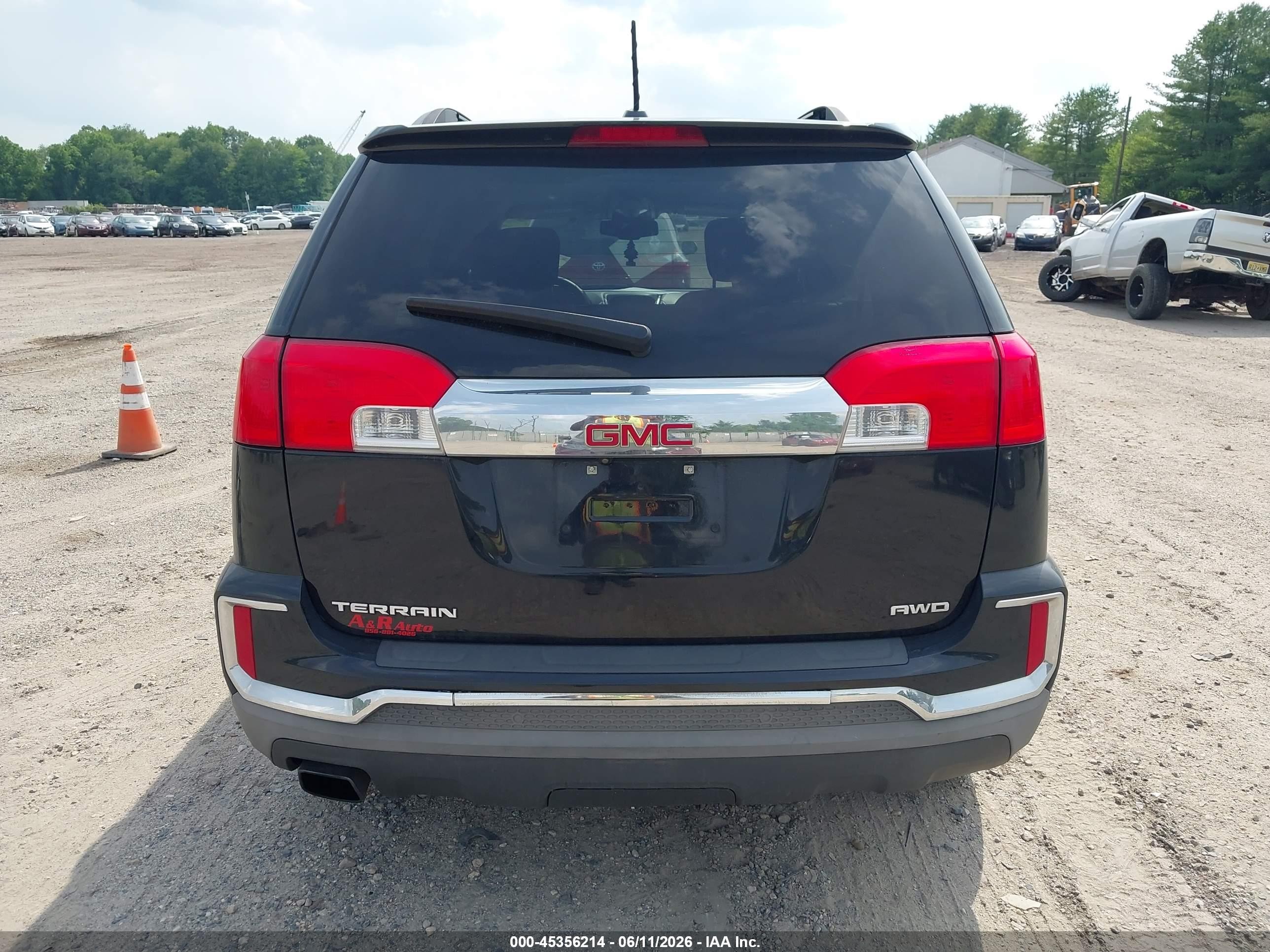 2017 Gmc Terrain Sle-2 Black vin: 2GKFLTEKXH6286105